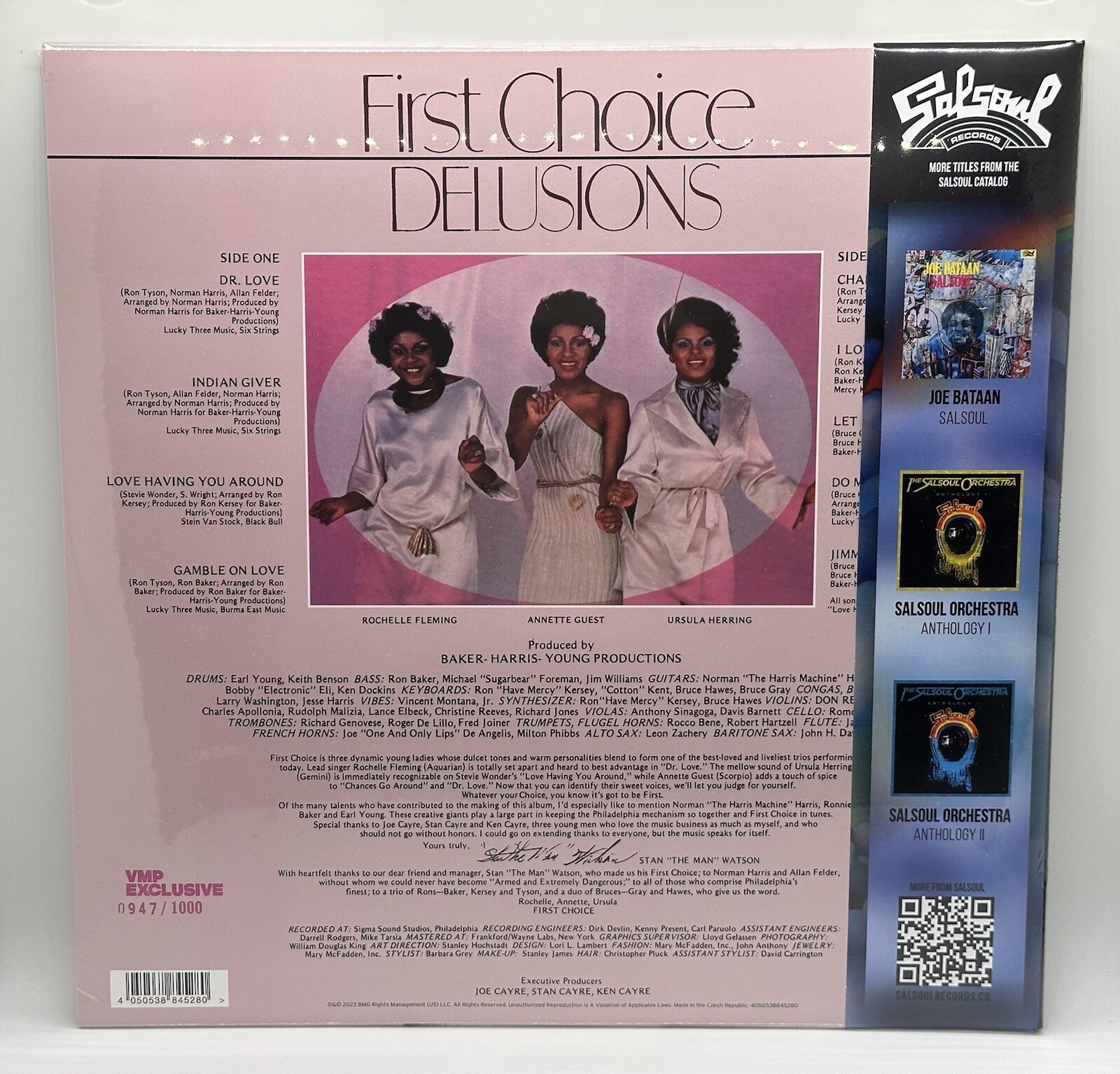First Choice – Delusions Clear Vinyl (2022 VMP EDITION) NEW/SEALED #947 of 1000