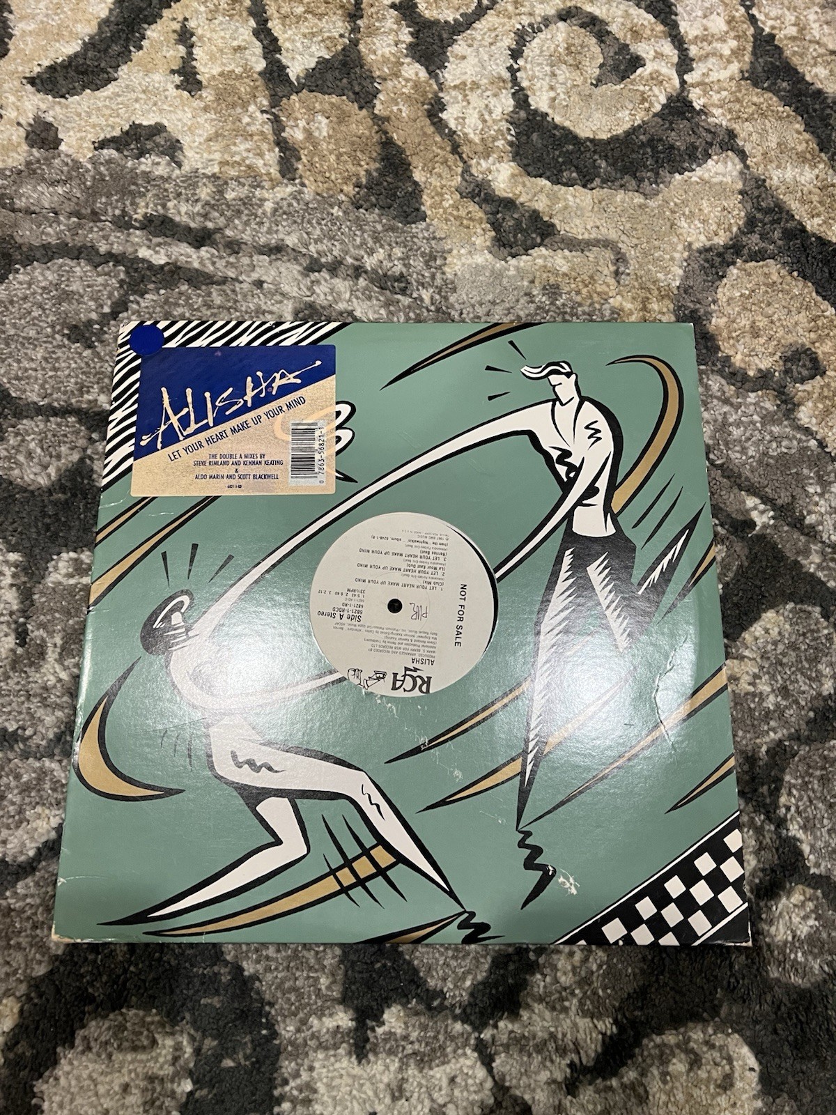 12 INCH SINGLE, 33 1/3 RPM,,ALISHA, LET YOUR HEART MAKE UP YOUR MIND, PROMO LP