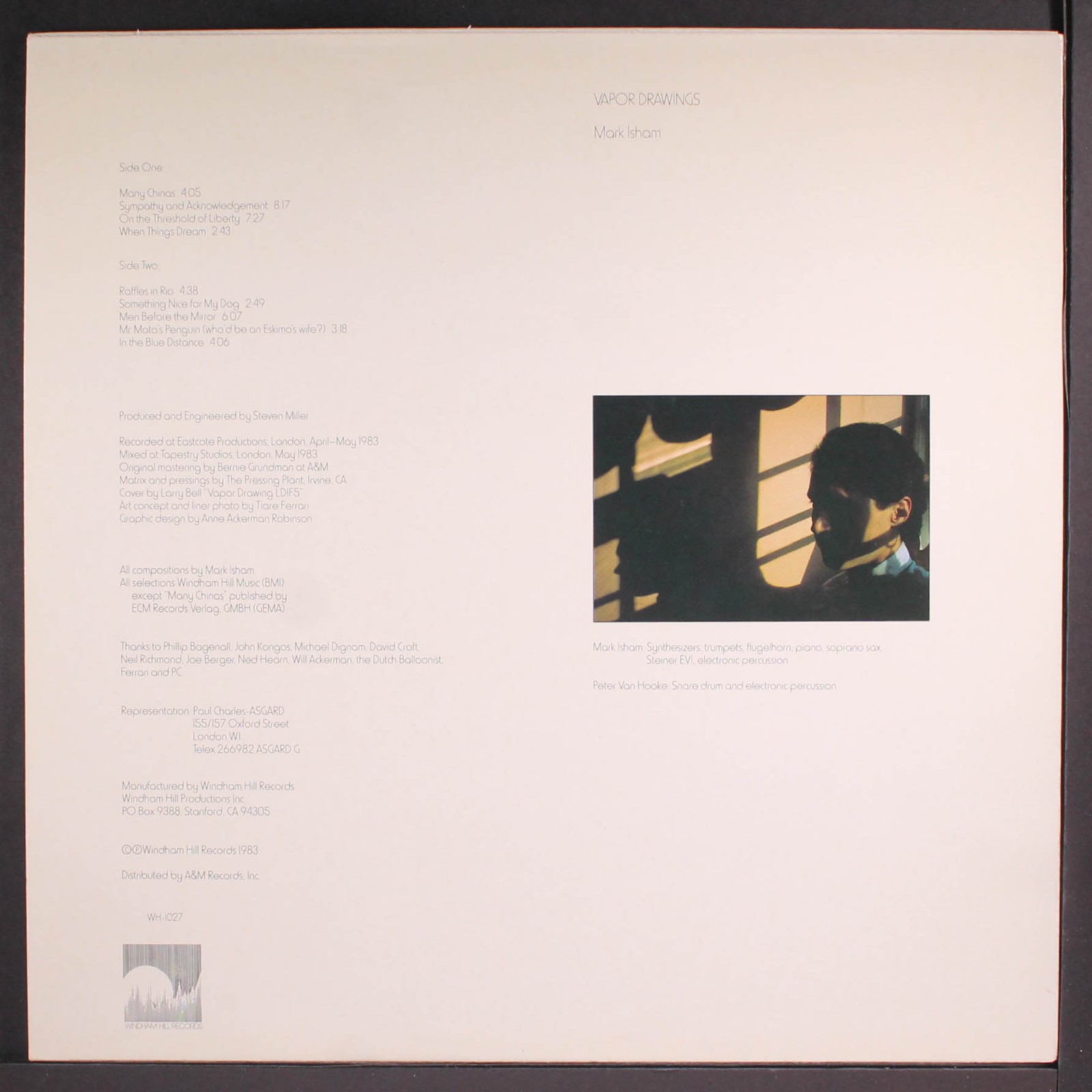MARK ISHAM: vapor drawings WINDHAM HILL 12″ LP 33 RPM