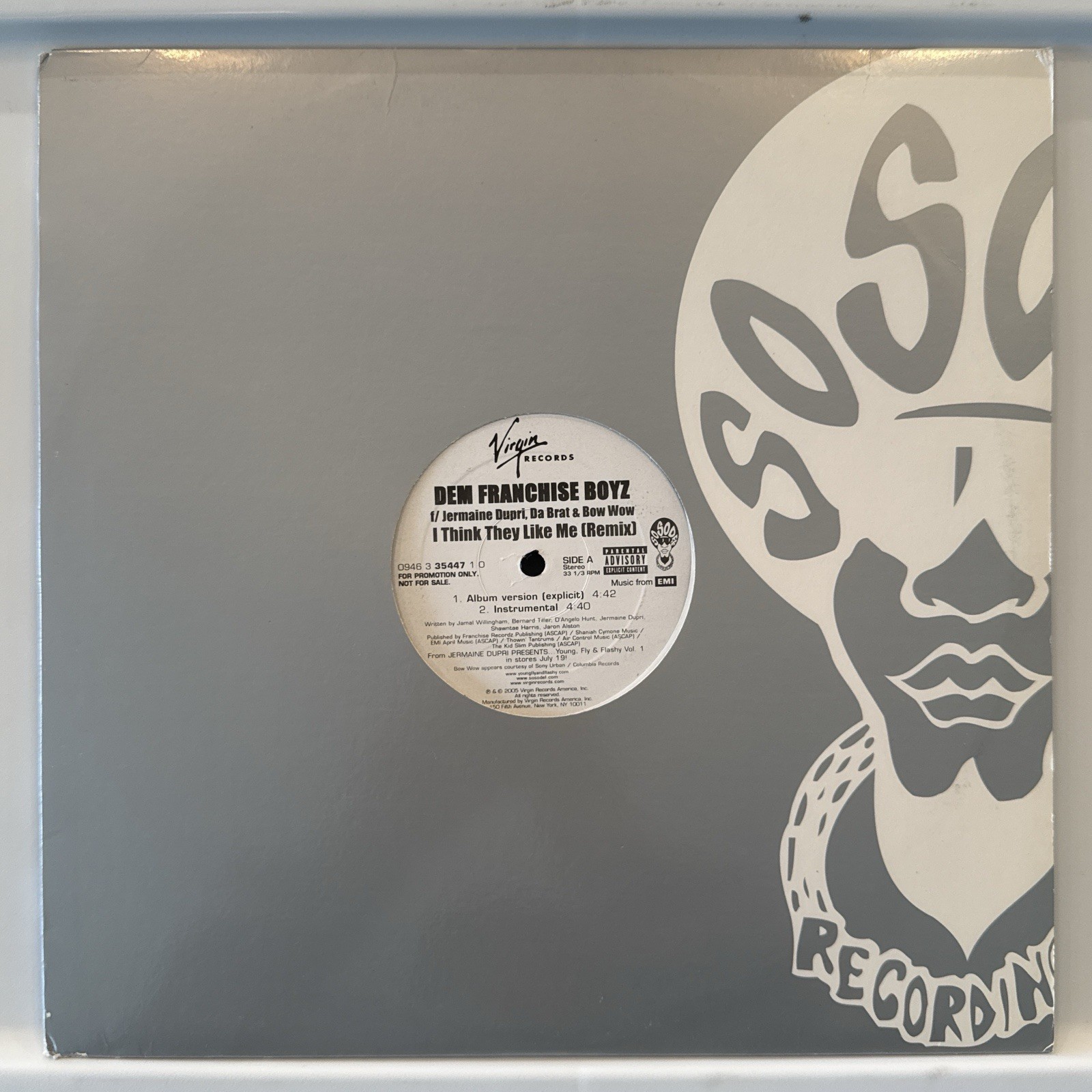 Dem Franchize Boyz I Think They Like Me Remix 12” PROMO 2005 Hip Hop Rap