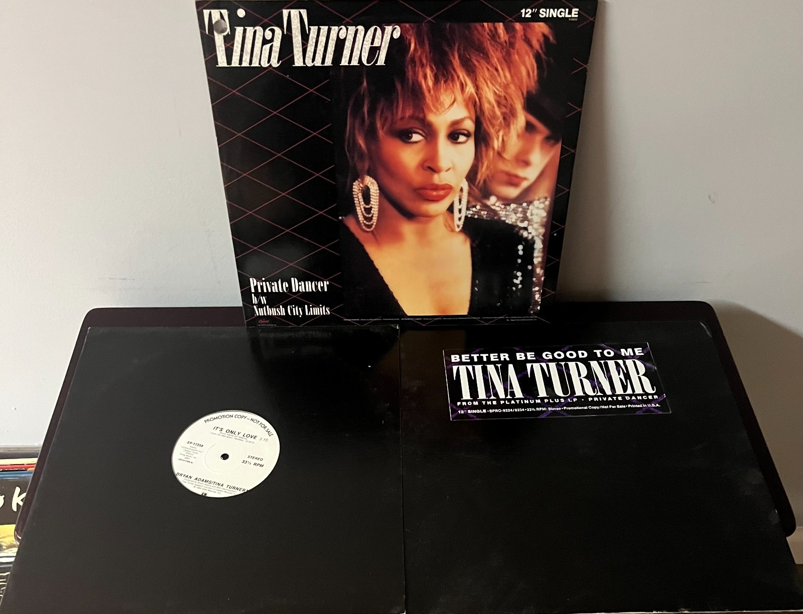 3x Tina Turner 12″ Vinyl Record Singles Private Dancer Better Be Good To Me+