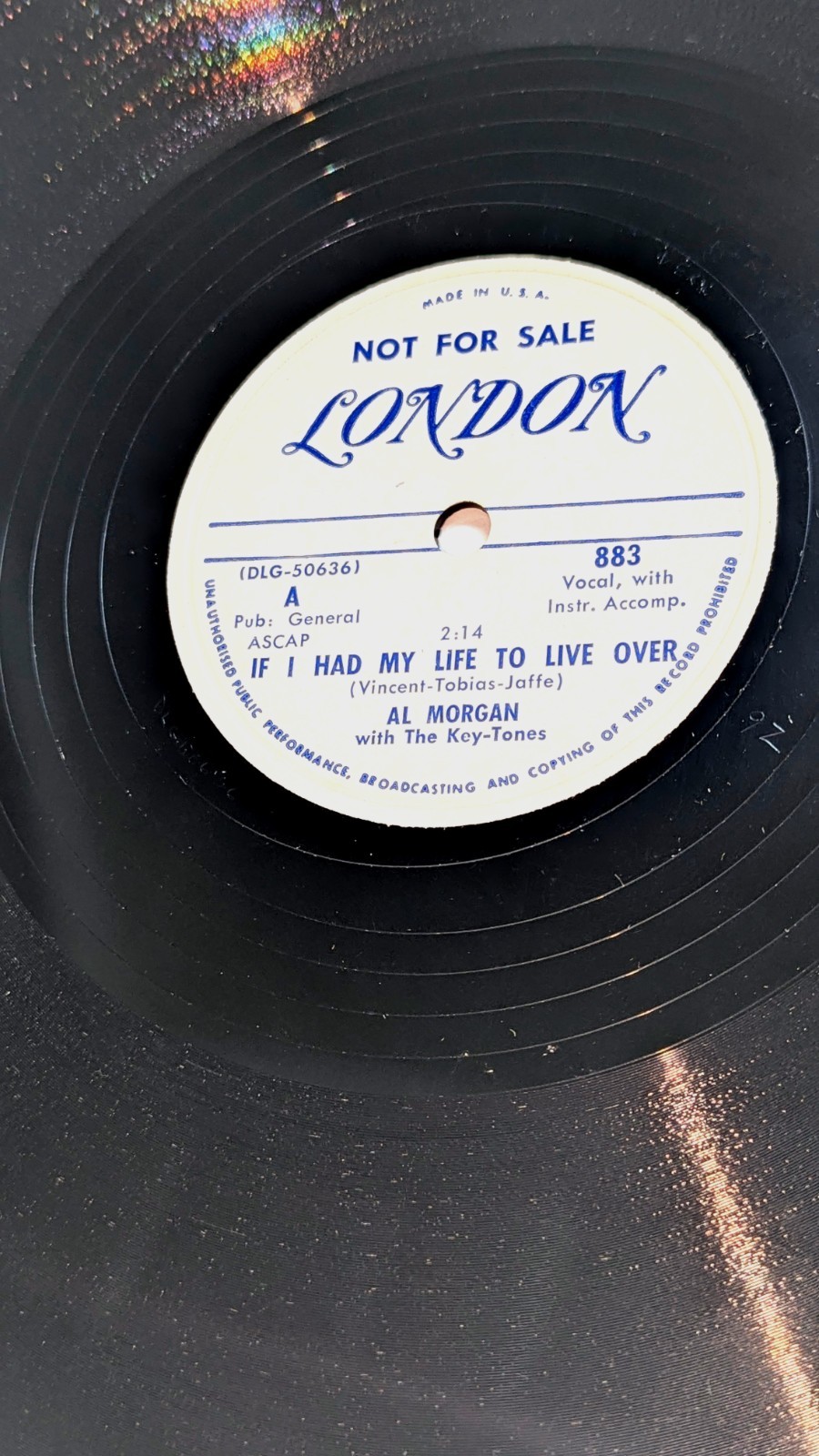 Lot Of 9 — 78 RPM SAMPLE COPY RARE 1940-1950 DECCA – LONDON