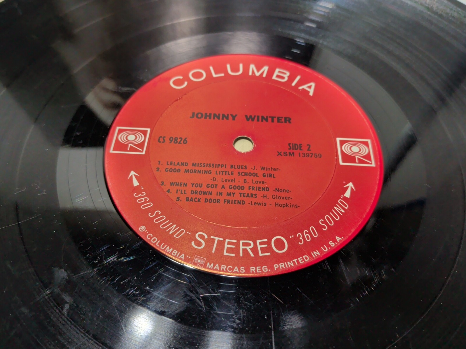 ✨VINTAGE✨Johnny Winter: Self Titled Vinyl Record Album LP Columbia CS 9826, 1969