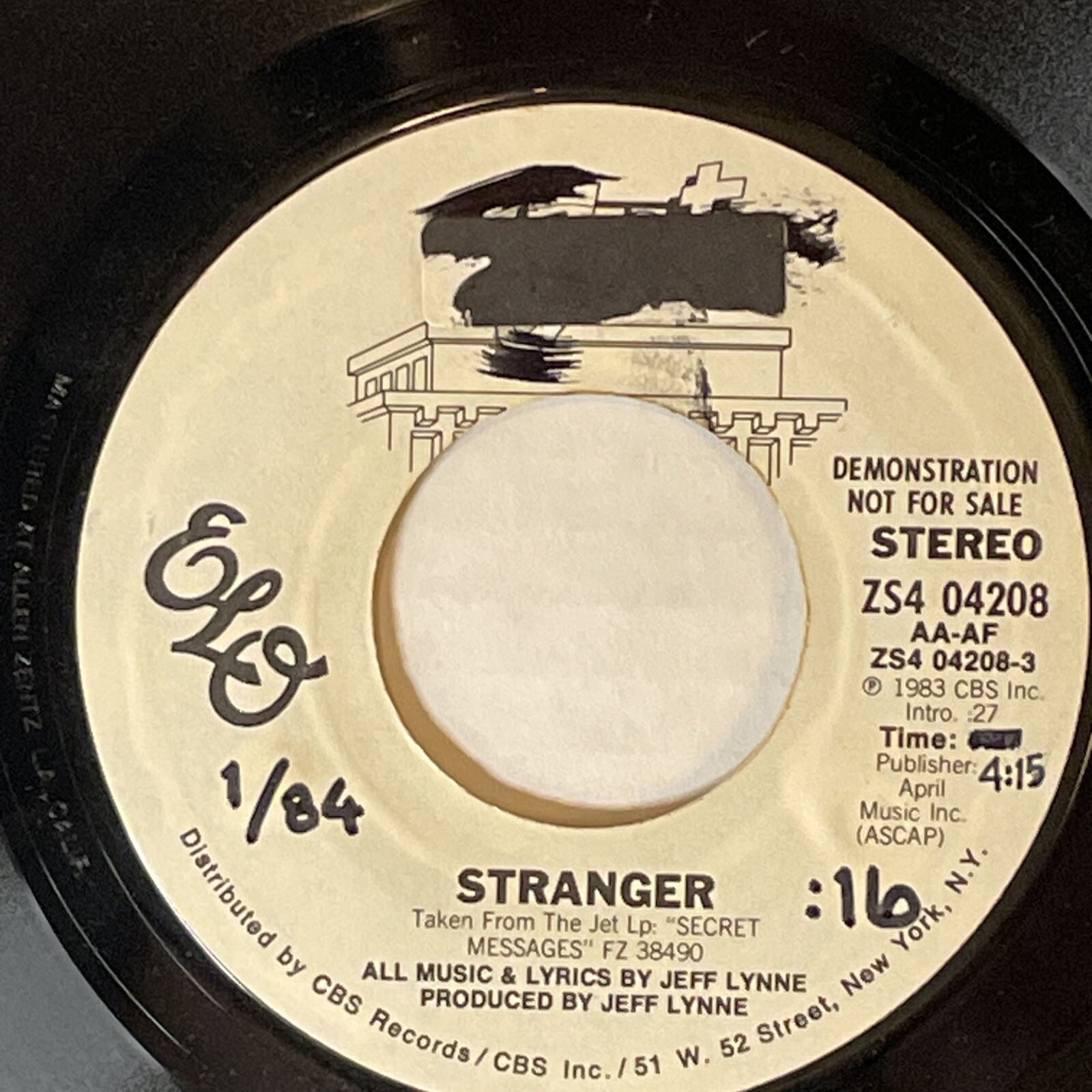 Electric Light Orchestra ELO – Stranger Jet Records Promo Jeff Lynne 1983 04208