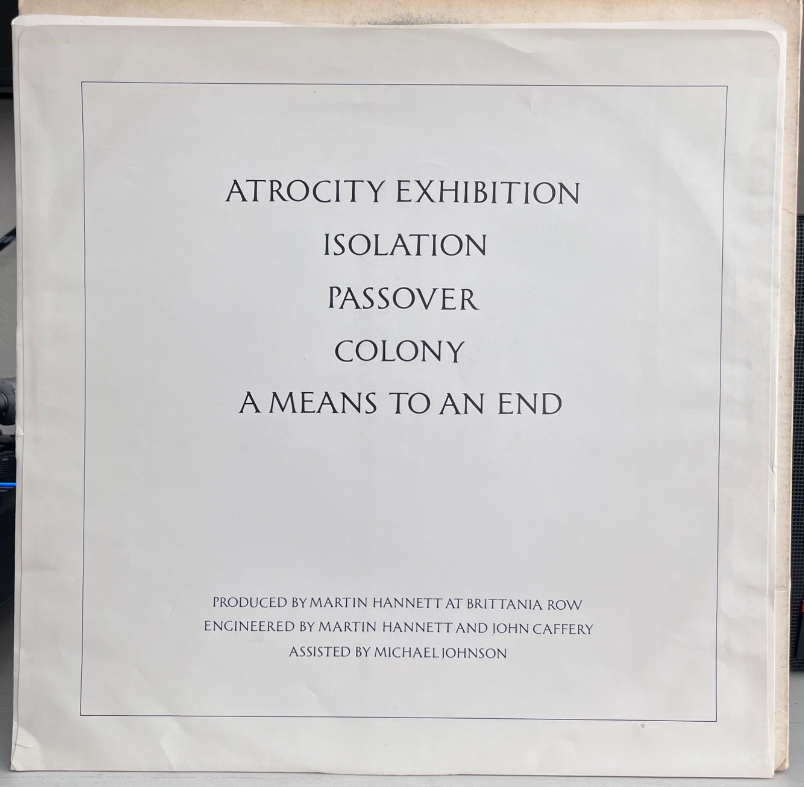 READ! Joy Division Closer Vinyl Record 1981 1st Press US LP Brown Translucent