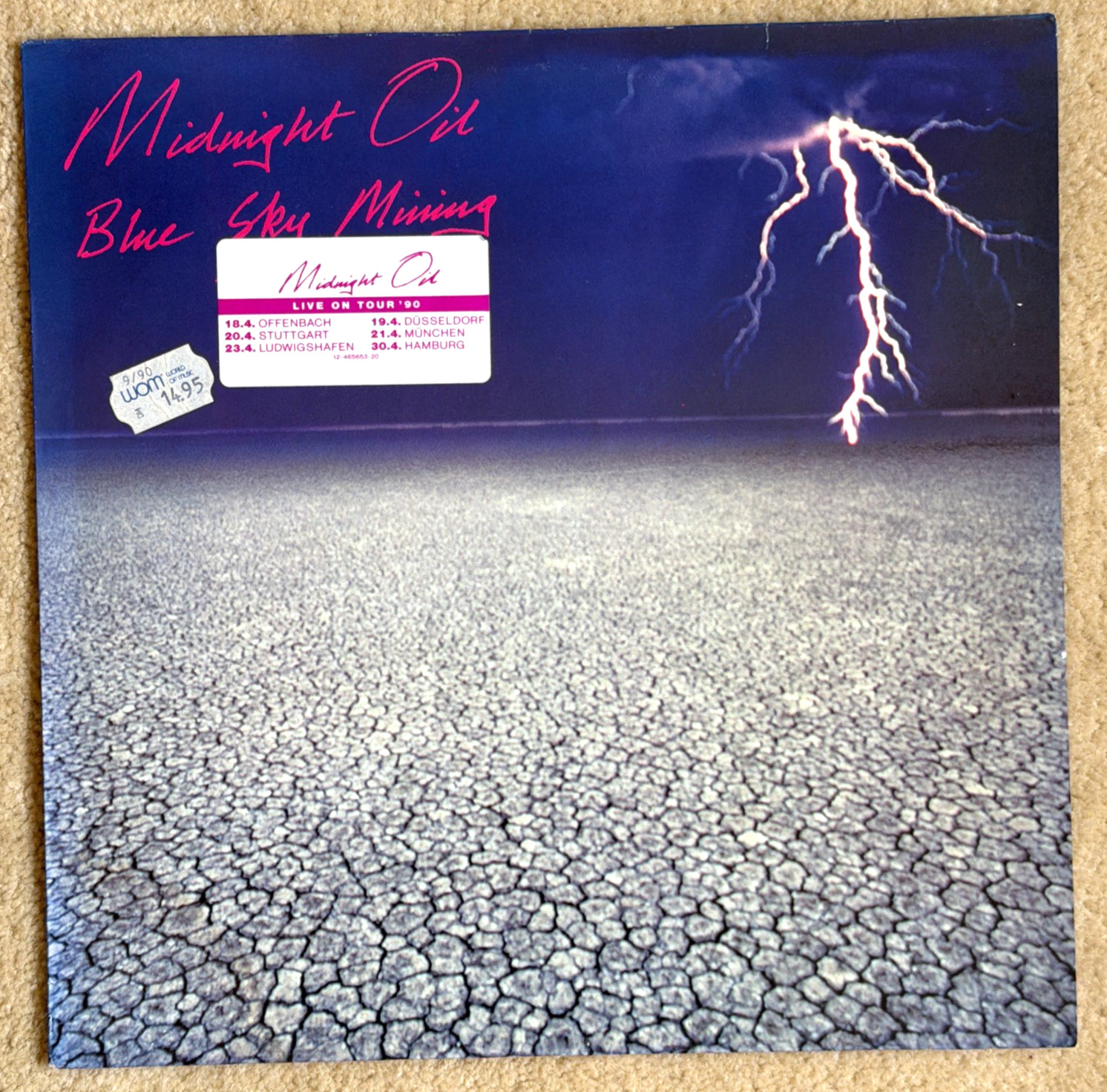 MIDNIGHT OIL – Blue Sky Mining (1990 pressing) Vinyl LP Record. EXCELLENT
