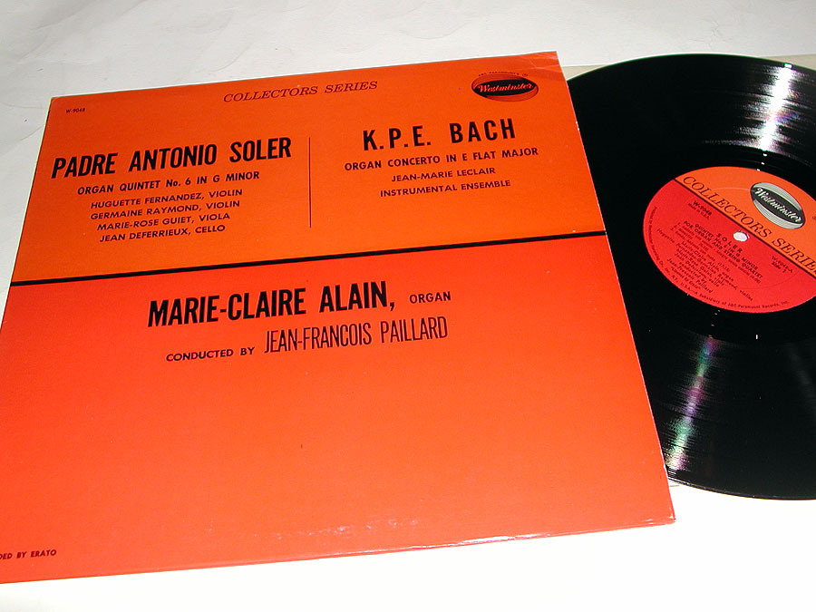 WESTMINSTER LP W-9048 Soler Bach Alain NM/NM-!