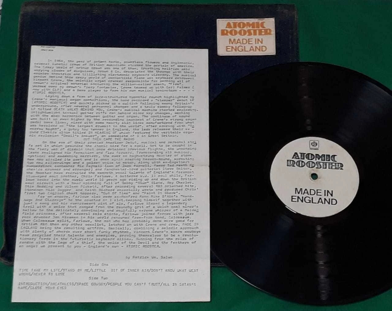 Atomic Rooster – Made In England OBSCURE PRESS Denim Cover – With Press Release