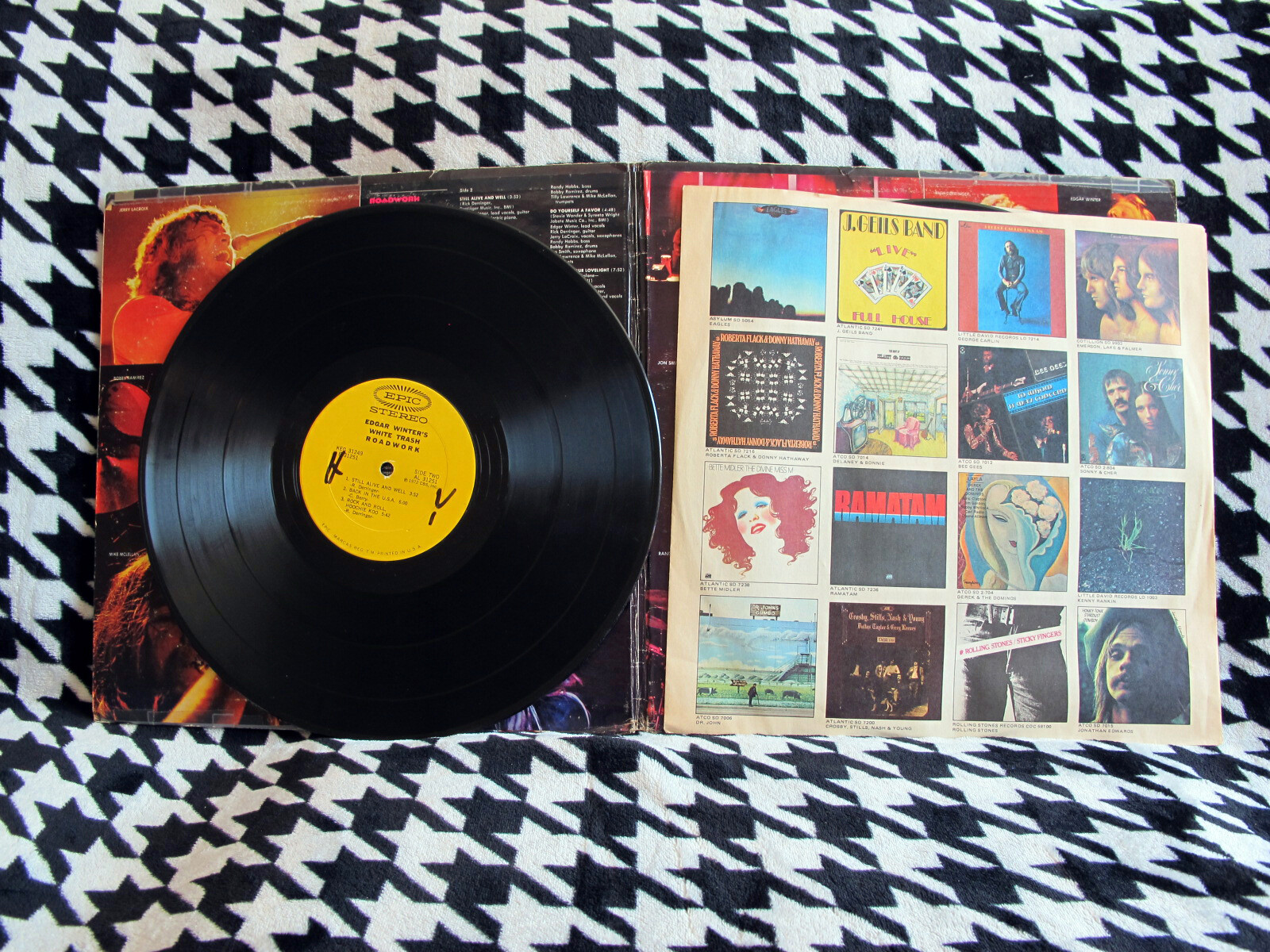 Edgar Winter’s White Trash : Roadwork LIVE 1972 Rock 2LP Vinyl Record KEG 31249