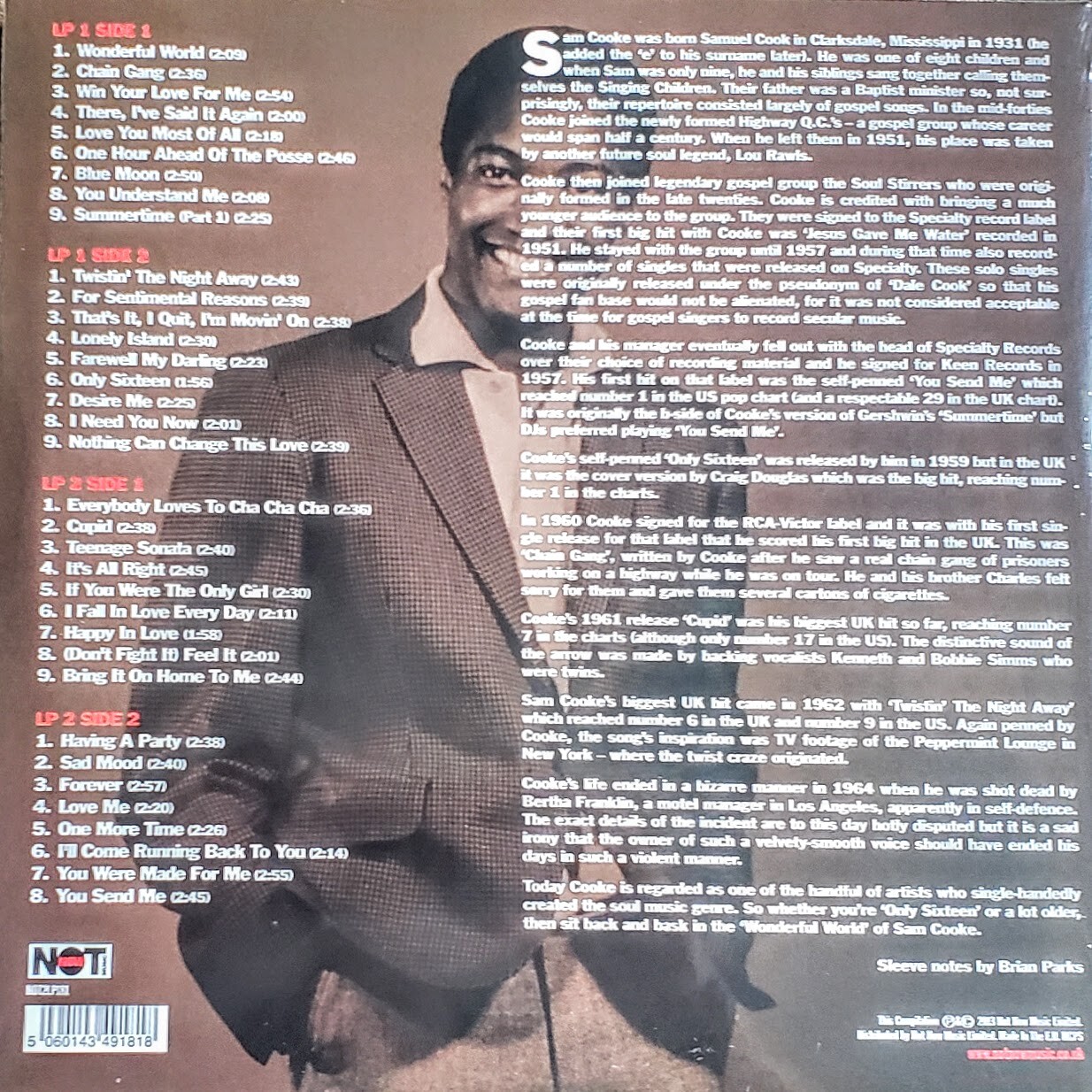 SAM COOKE THE SINGLES COLLECTION – 180 GRAM VINYL – 2 LP SET ” NEW, SEALED “