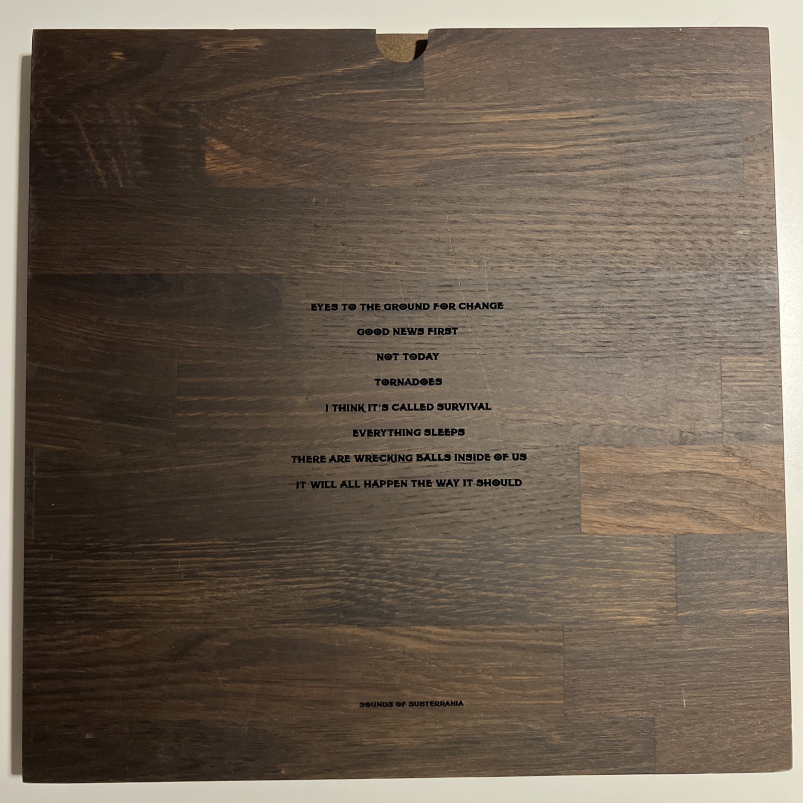 Listener Time Is A Machine Vinyl /10 Wood Oak Engraved Case