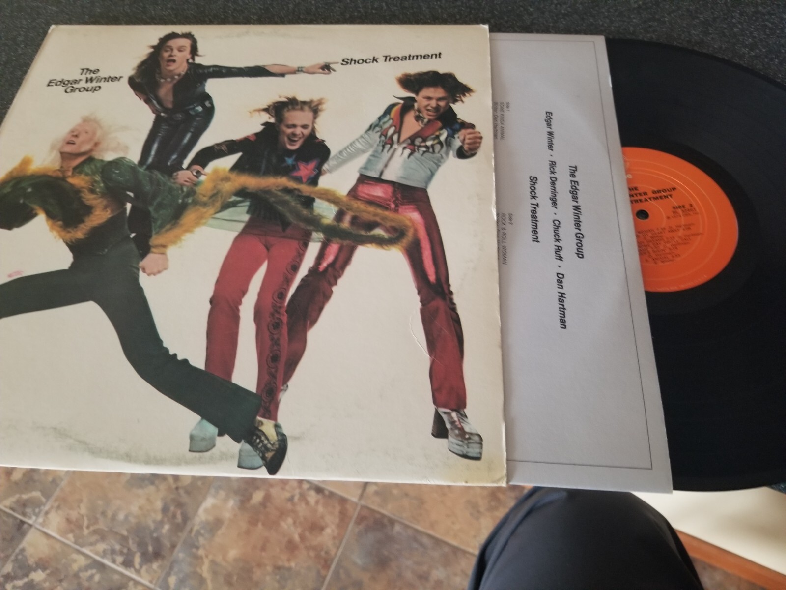 The Edgar Winter Group LP Shock Treatment 1974 CBS PE 32461 vg+