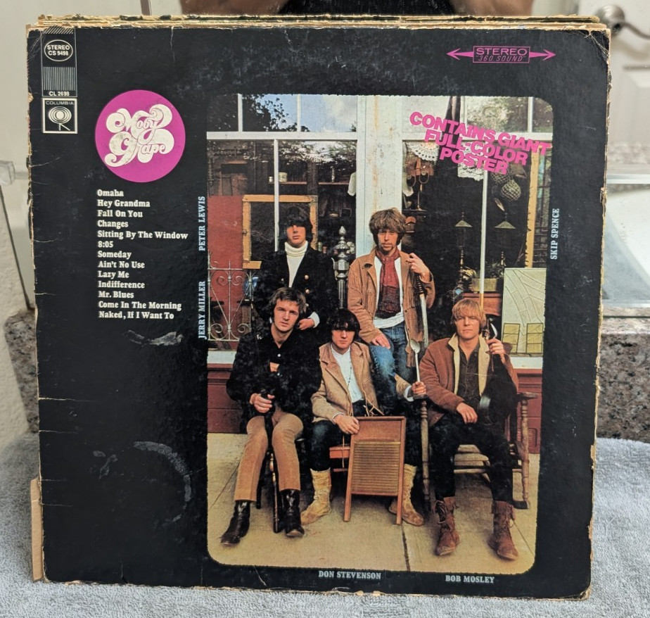Moby Grape self titled debut LP 1960s pressing Hey Grandma