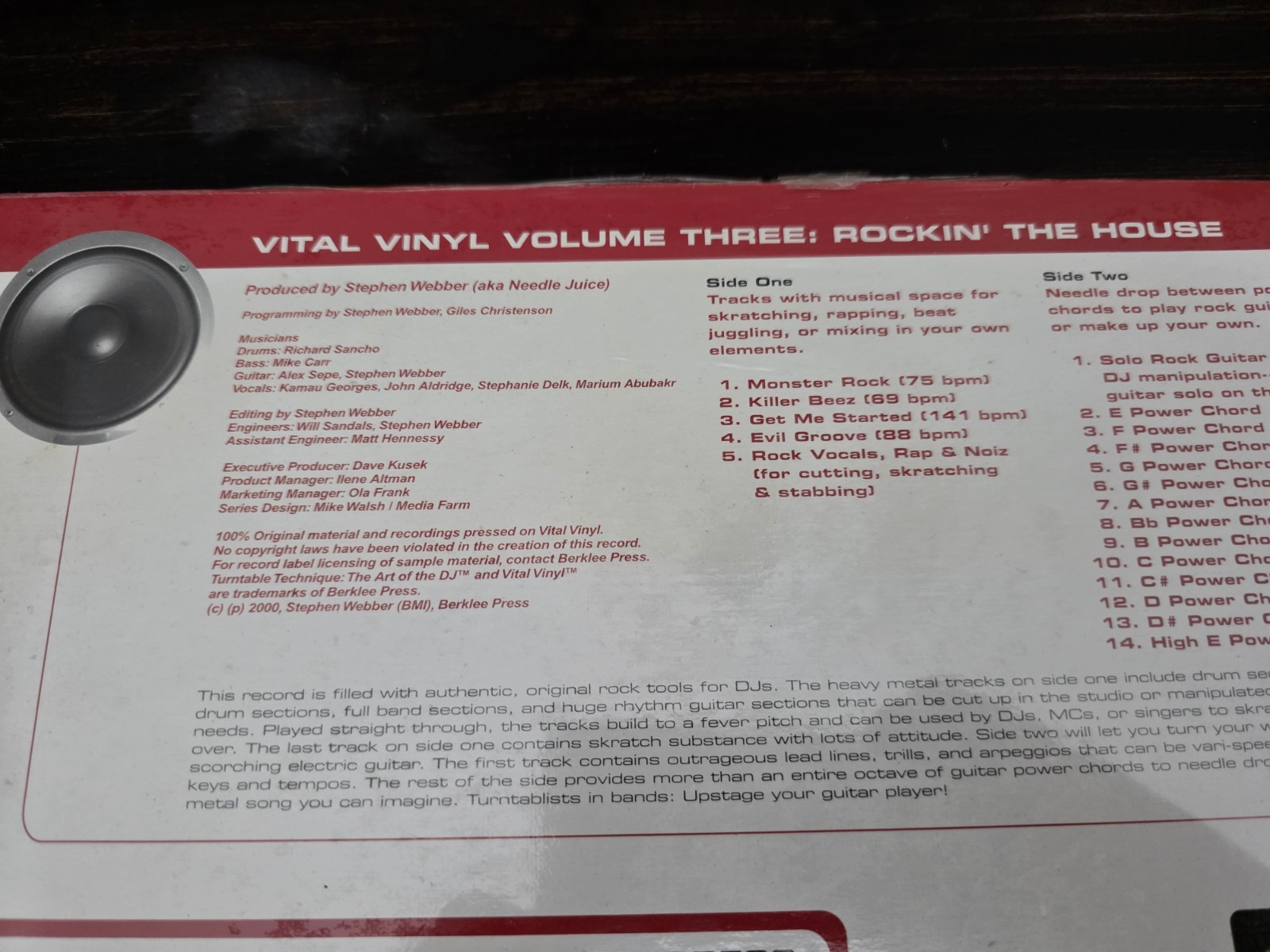 Stephen Webber – Vital Vinyl Volume Three: Rockin’ The House – 2000 – NEW SEALED