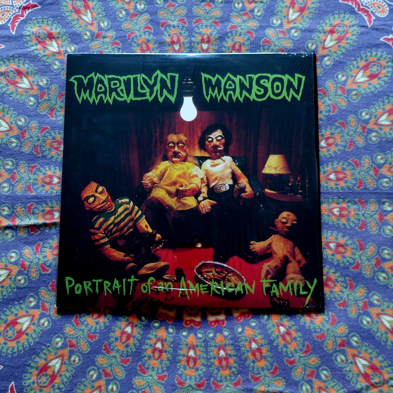 MARILYN MANSON PORTRAIT OF AN AMERICAN FAMILY :: 2LP BLUE MARBLE :: EURO IMPORT