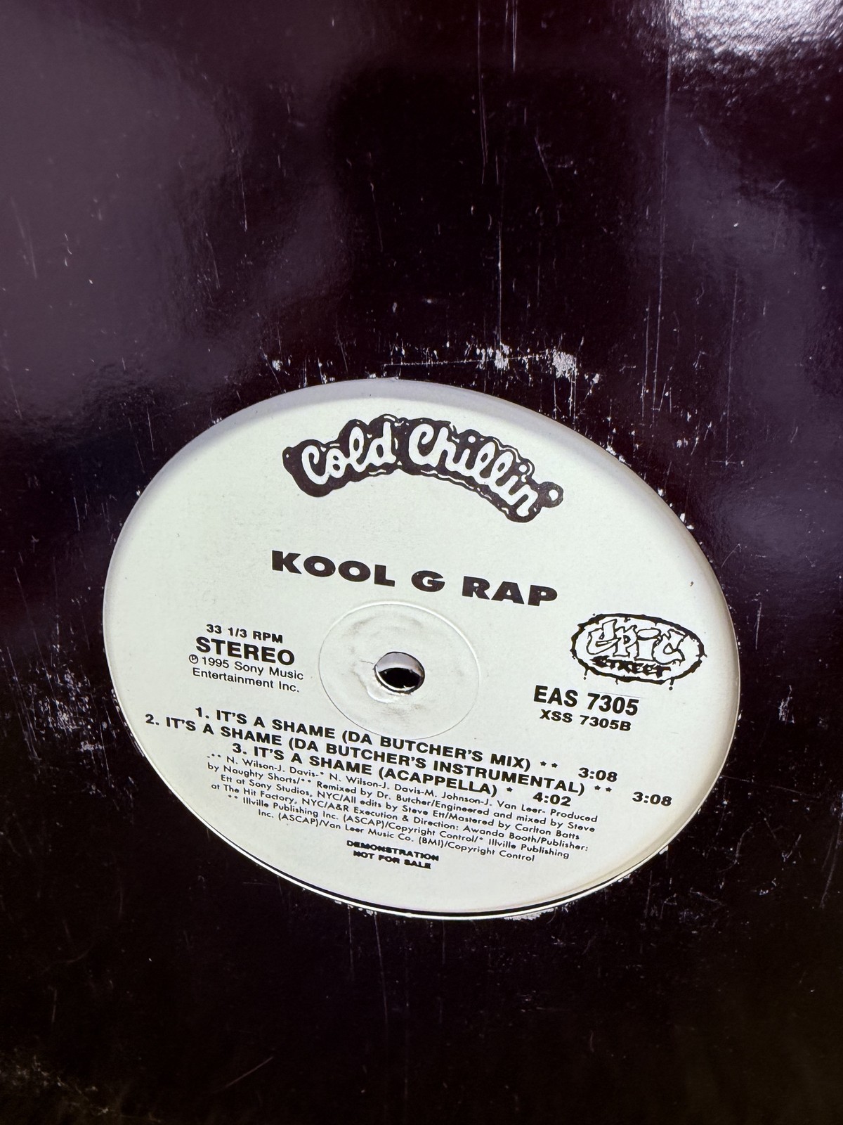Kool G Rap – It’s A Shame (Da Butcher’s Mix) 12″ Vinyl Single 1995 Cold Chillin’