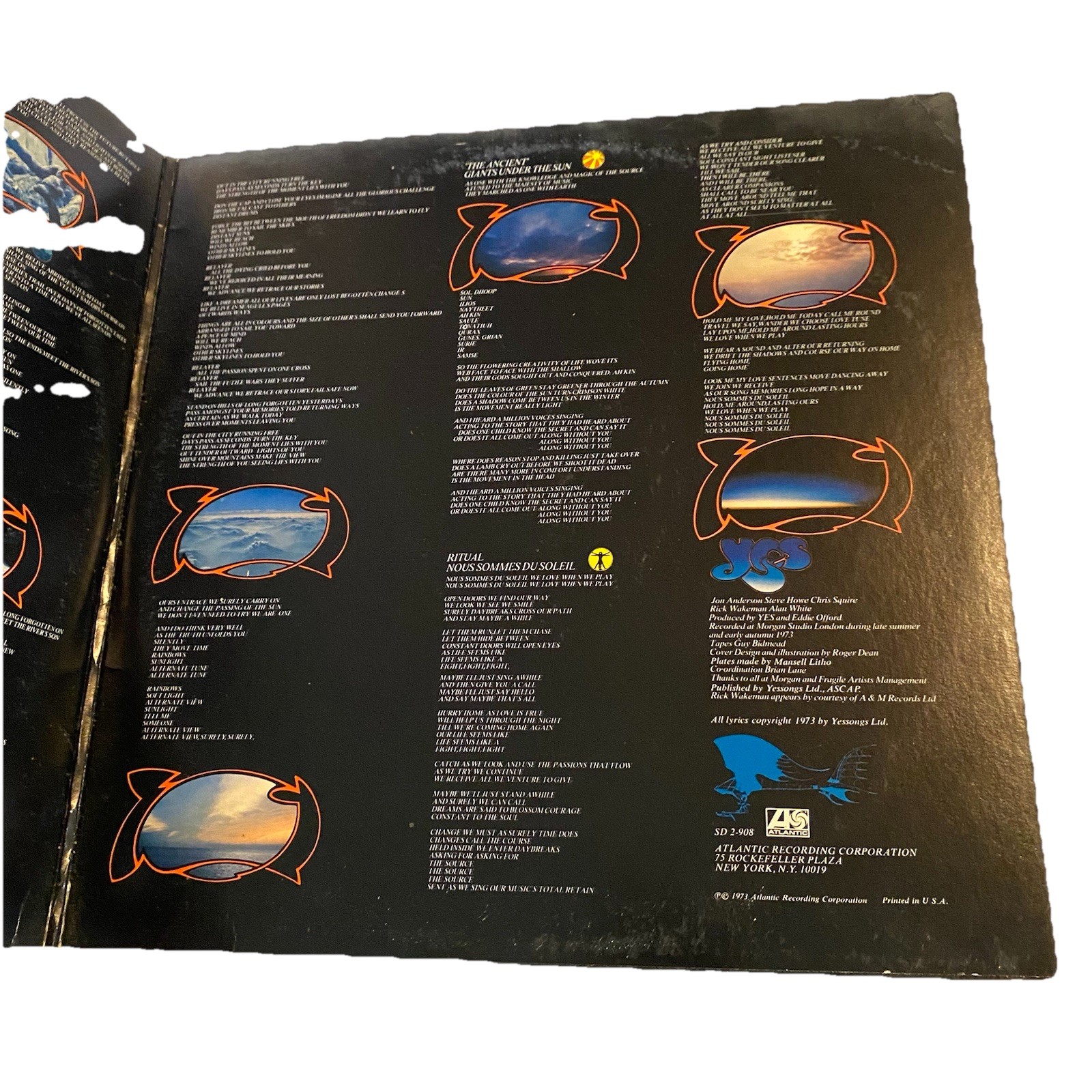 Yes Tales From Topographic Oceans Vinyl 2 LP Gatefold – 1973 – Records NM