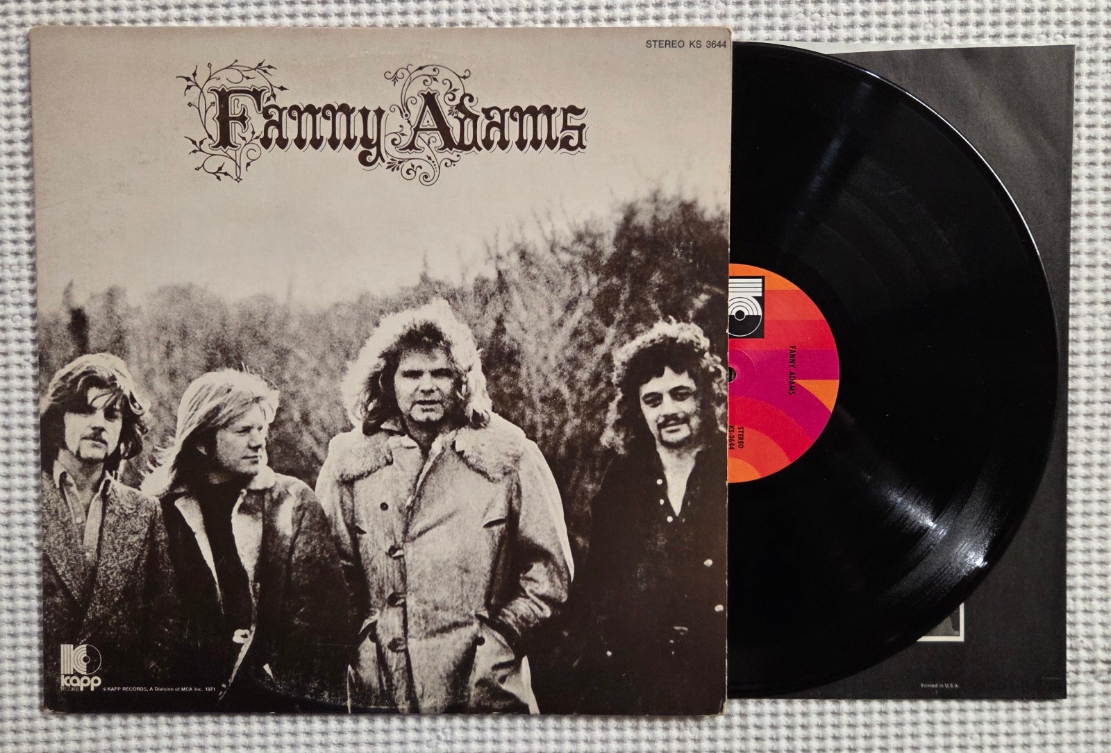 FANNY ADAMS Self-Titled Orig ’71 KAPP Heavy Blues Rock Funk Breaks Inner LP VG++