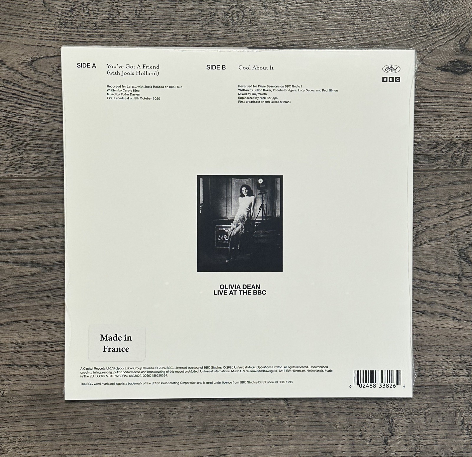 Olivia Dean – Live At The BBC Record Store Day 2026 Excl. 7″ Vinyl RSD
