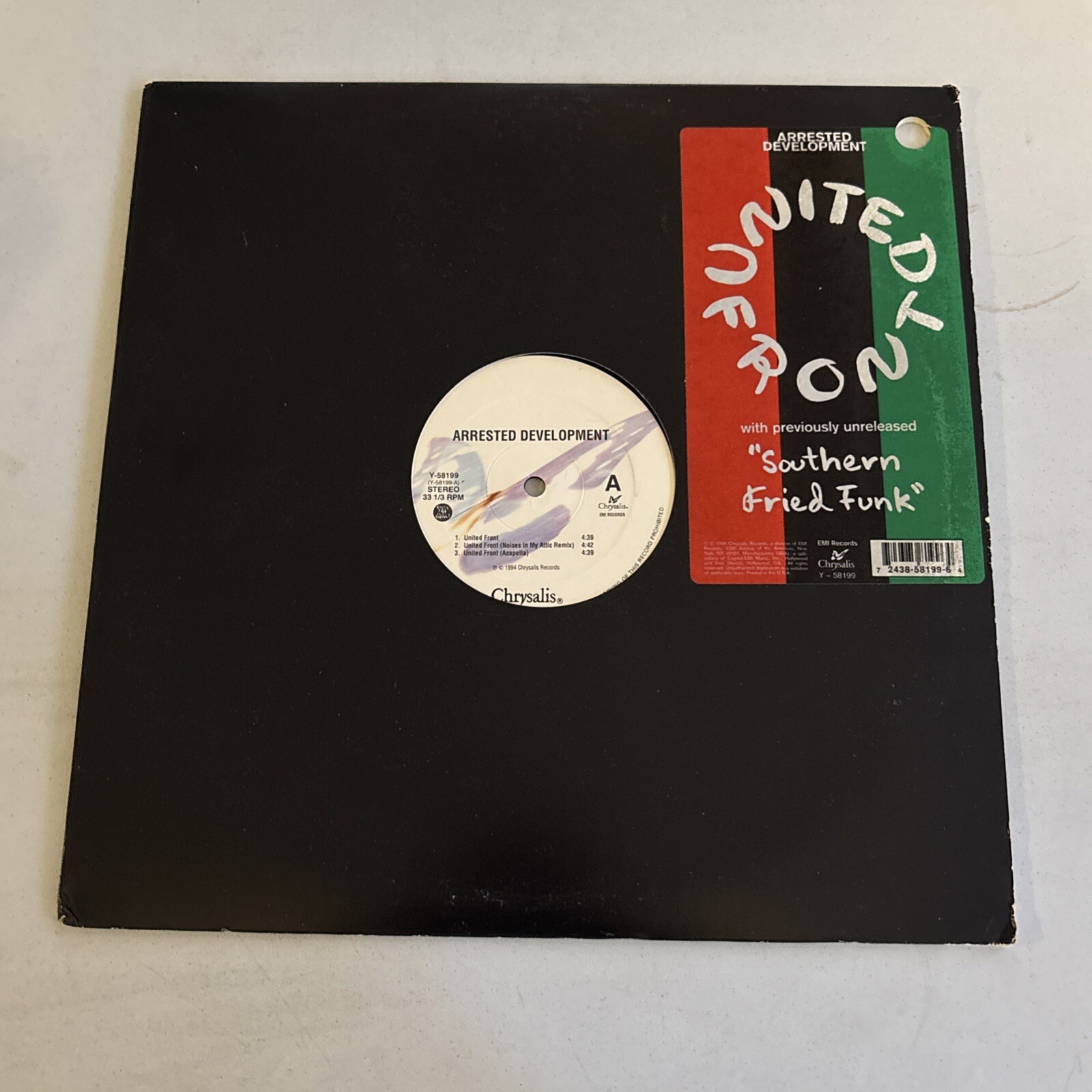 ARRESTED DEVELOPMENT – UNITED FRONT / SOUTHERN FRIED FUNK 12″ SINGLE 5 Mixes VG+