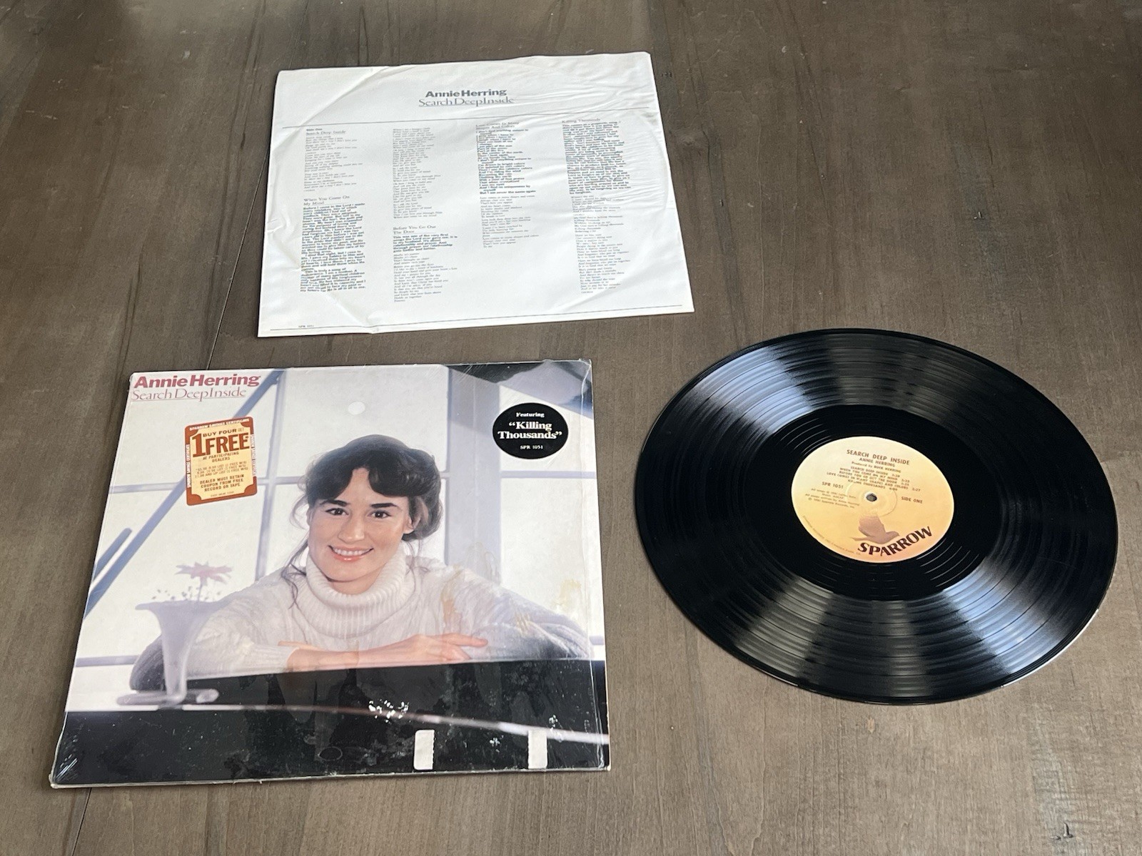 Annie Herring Search Deep Inside Vinyl LP SPR 1051 VG+ Shrink Hype Lyrics Sleeve