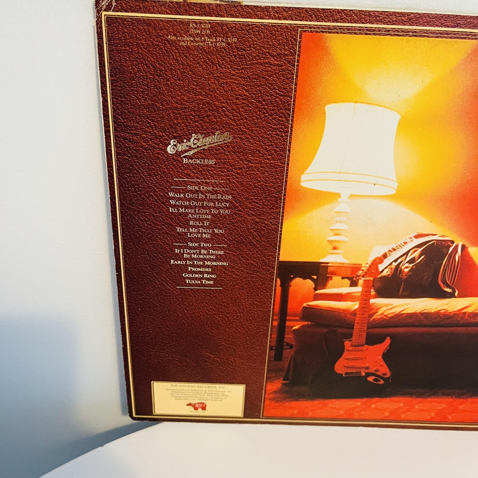 Eric Clapton Backless 12″ Black Vinyl LP 1978 USA Blues Classic Rock Vintage