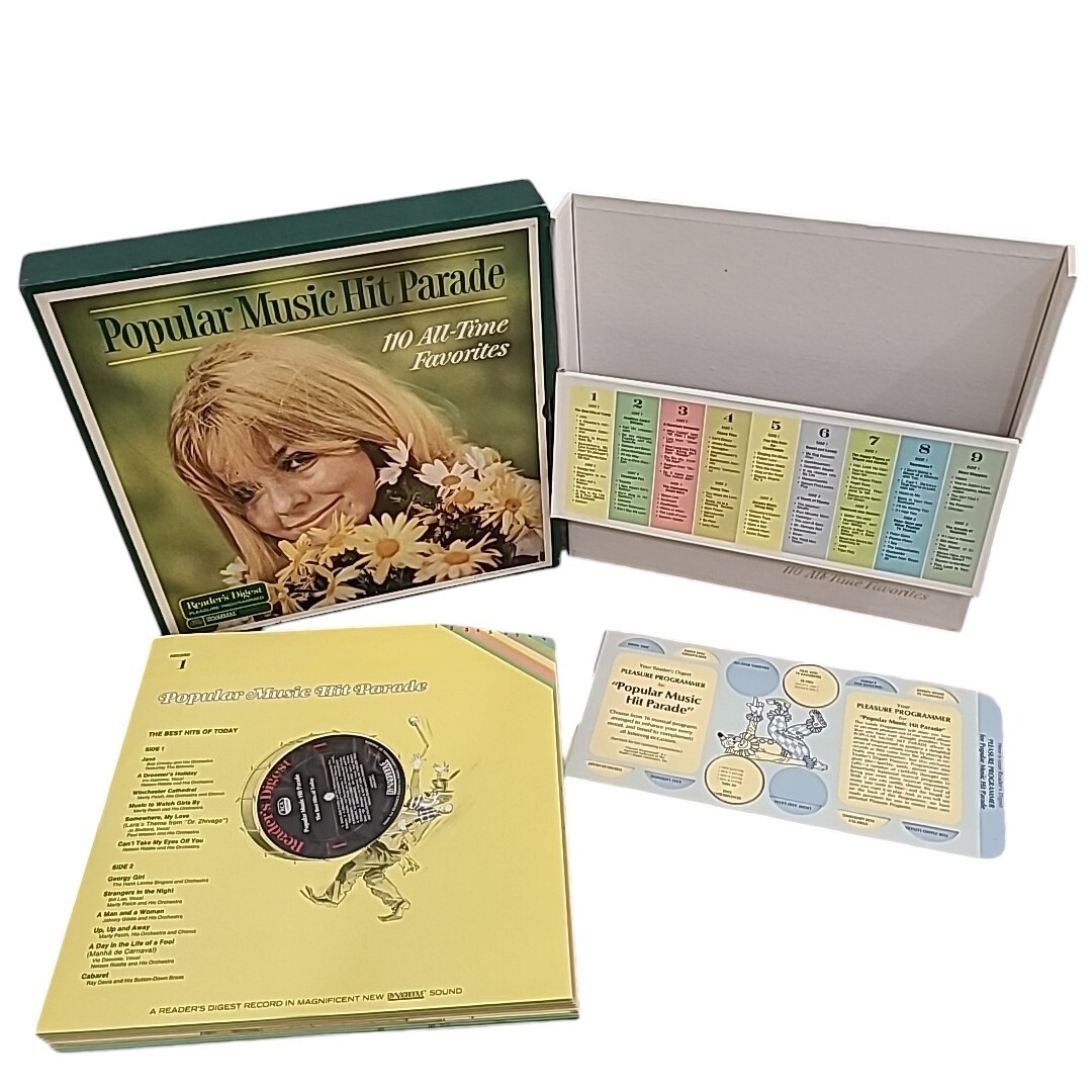 Popular Music Hit Parade – 110 All Time Favorites 9LP Vinyl Box Set 1968 EX