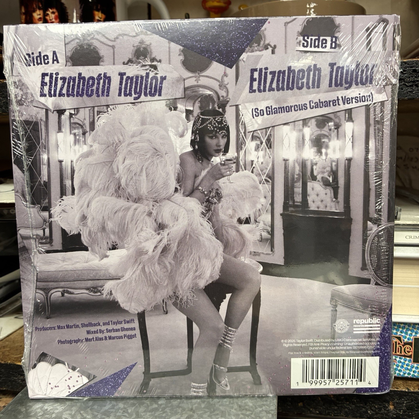Taylor Swift “Elizabeth Taylor” 7 “Purple Glitter Vinyl RSD 2026 NEW & IN STOCK