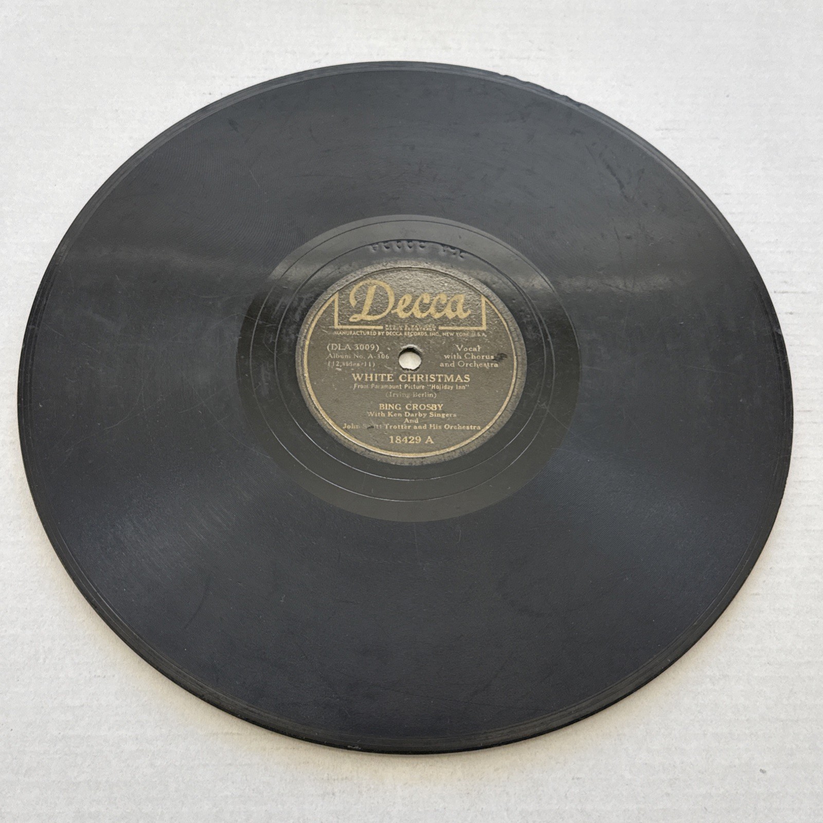 Bing Crosby White Christmas / Let’s Start The New Year Right 78 RPM Decca 18429