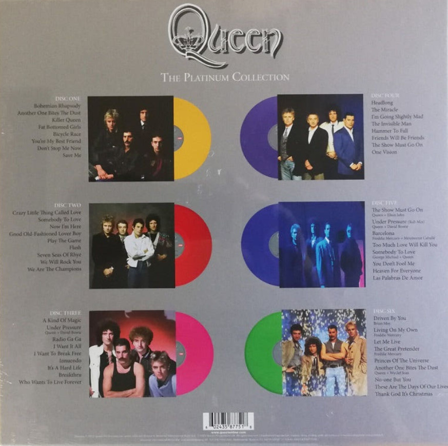 Queen The Platinum Collection Boxset Colored 6LP Vinyl Hard Cover Photo Book NEW