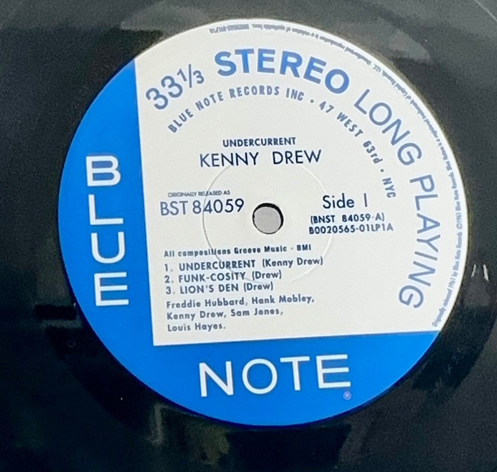 LP: Kenny Drew , Undercurrent, Music Matters Ltd. ‎ Blue Note ‎ST-84059, Blue