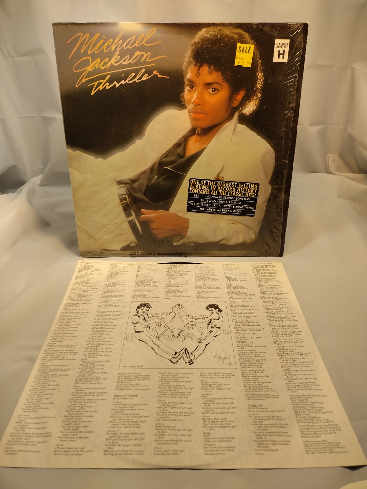 MICHAEL JACKSON Thriller EPIC LP VG gatefold SHRINK