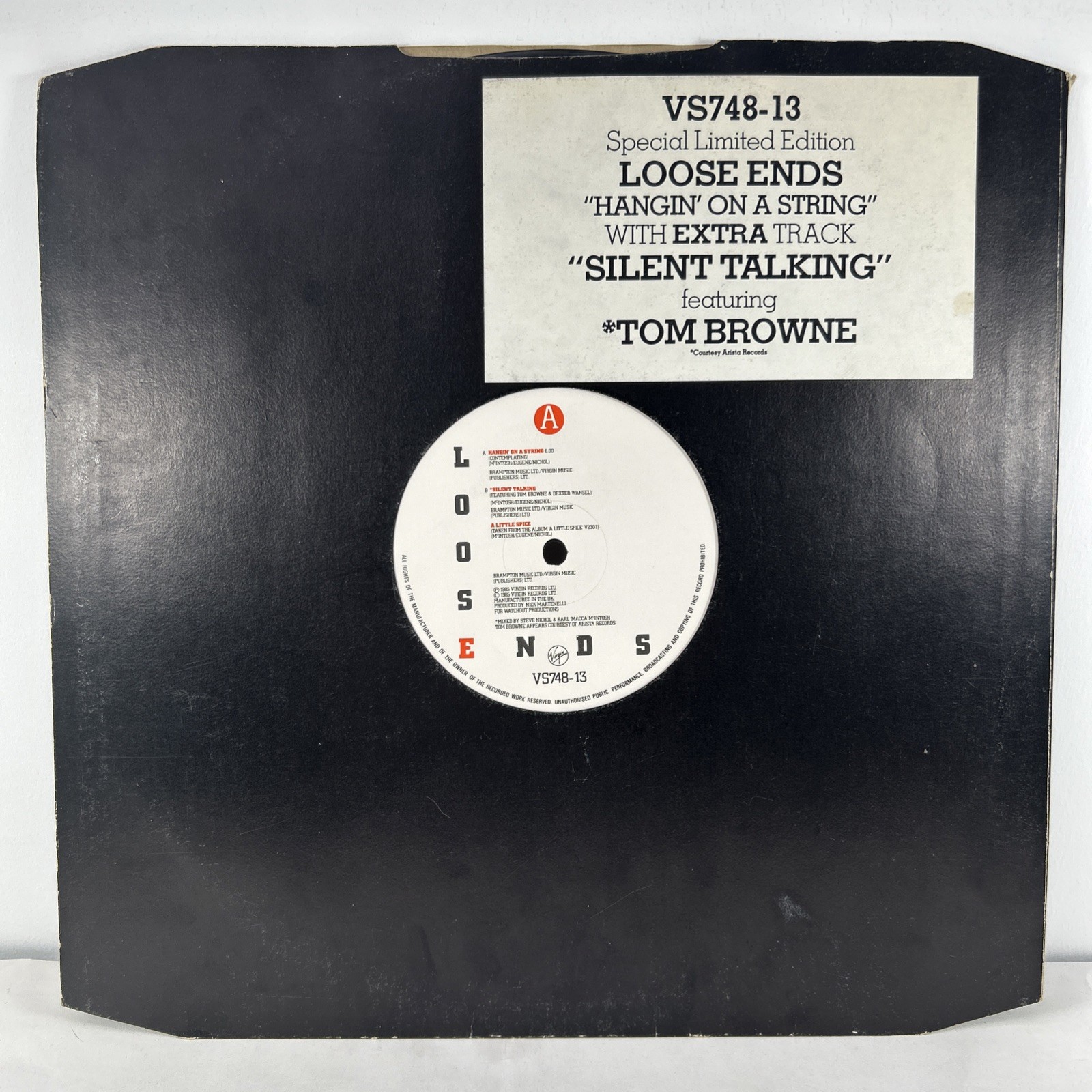 Loose Ends – Hangin’ On A String / Silent Talking /12″ Vinyl/Ltd. Ed./Reggae./VG