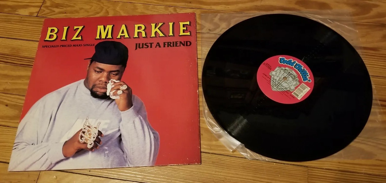 Biz Markie Just A Friend 12″ single Vinyl Original 1989 Cold Chillin EX/EX