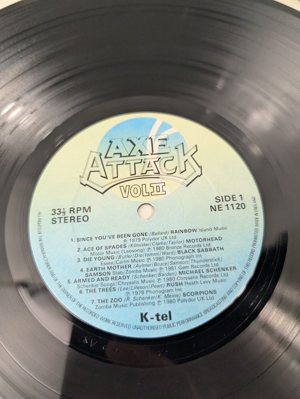 Vinyl Record Axe Attack Volume II K Tel NE 1120
