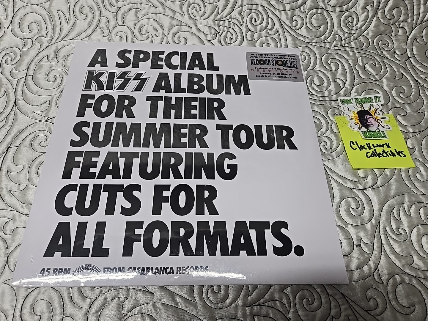 Kiss Special Album Summer Tour 76 Destroyer Singles B&W Splatter Vinyl RSD 2026