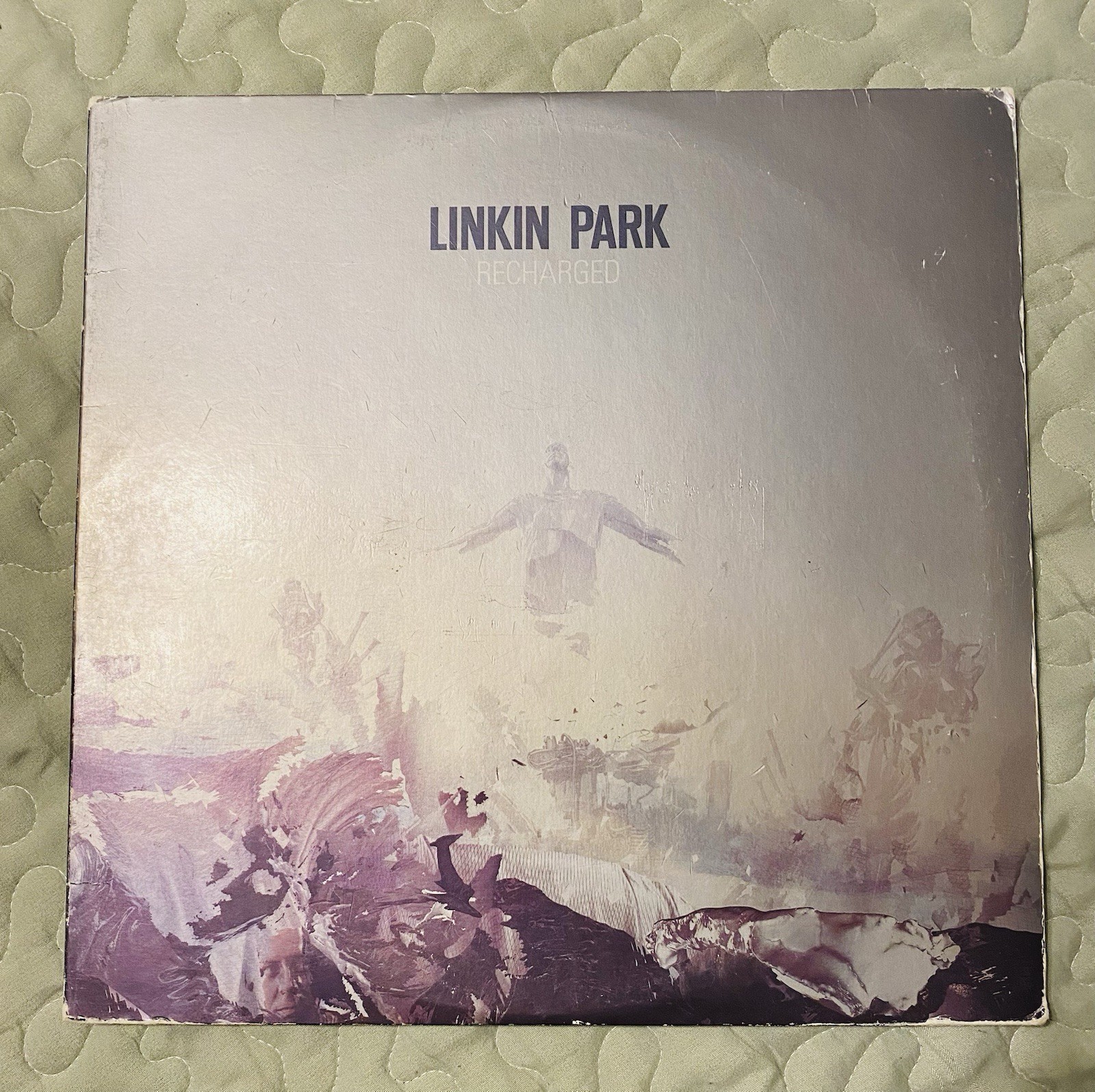 Linkin Park Recharged Clear Vinyl 2LP Set Gatefold with Insert Rare HTF