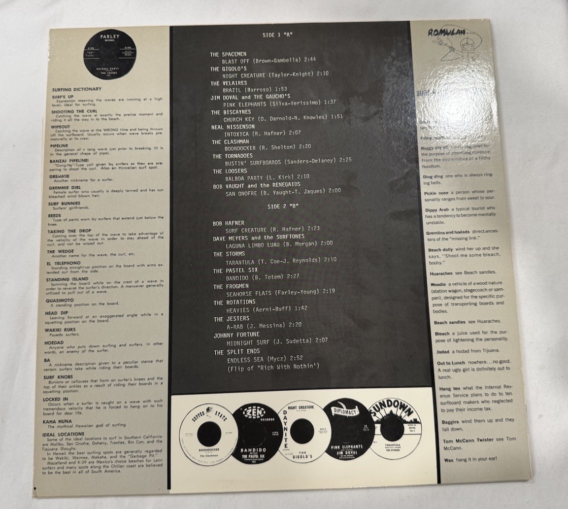 Various Artists The Surf Creature LP Romulan Records UFO X05 Red Vinyl