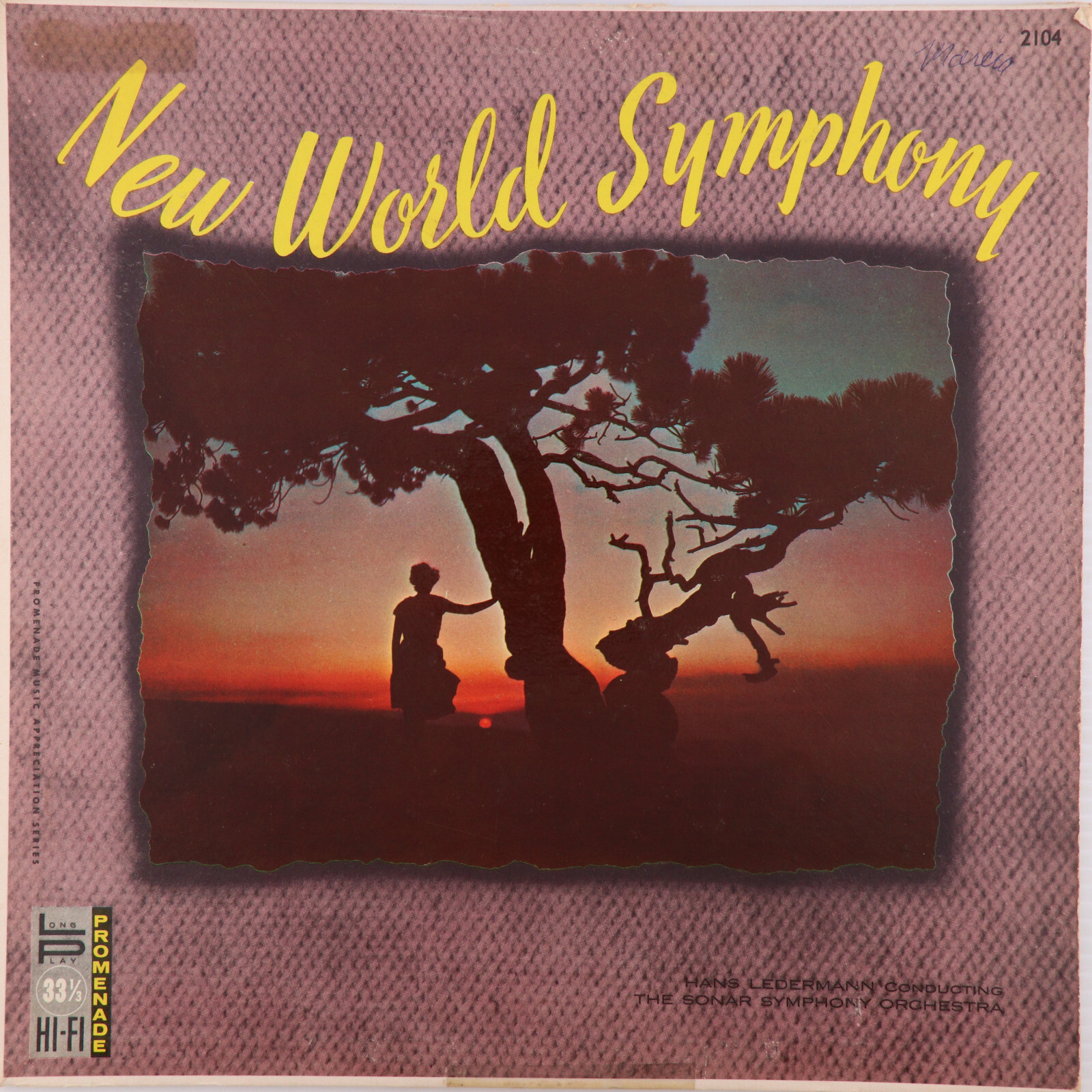 Antonin Dvorak – Sonor Symphony Orchestra – New World Symphony LP 2104 Uncommon