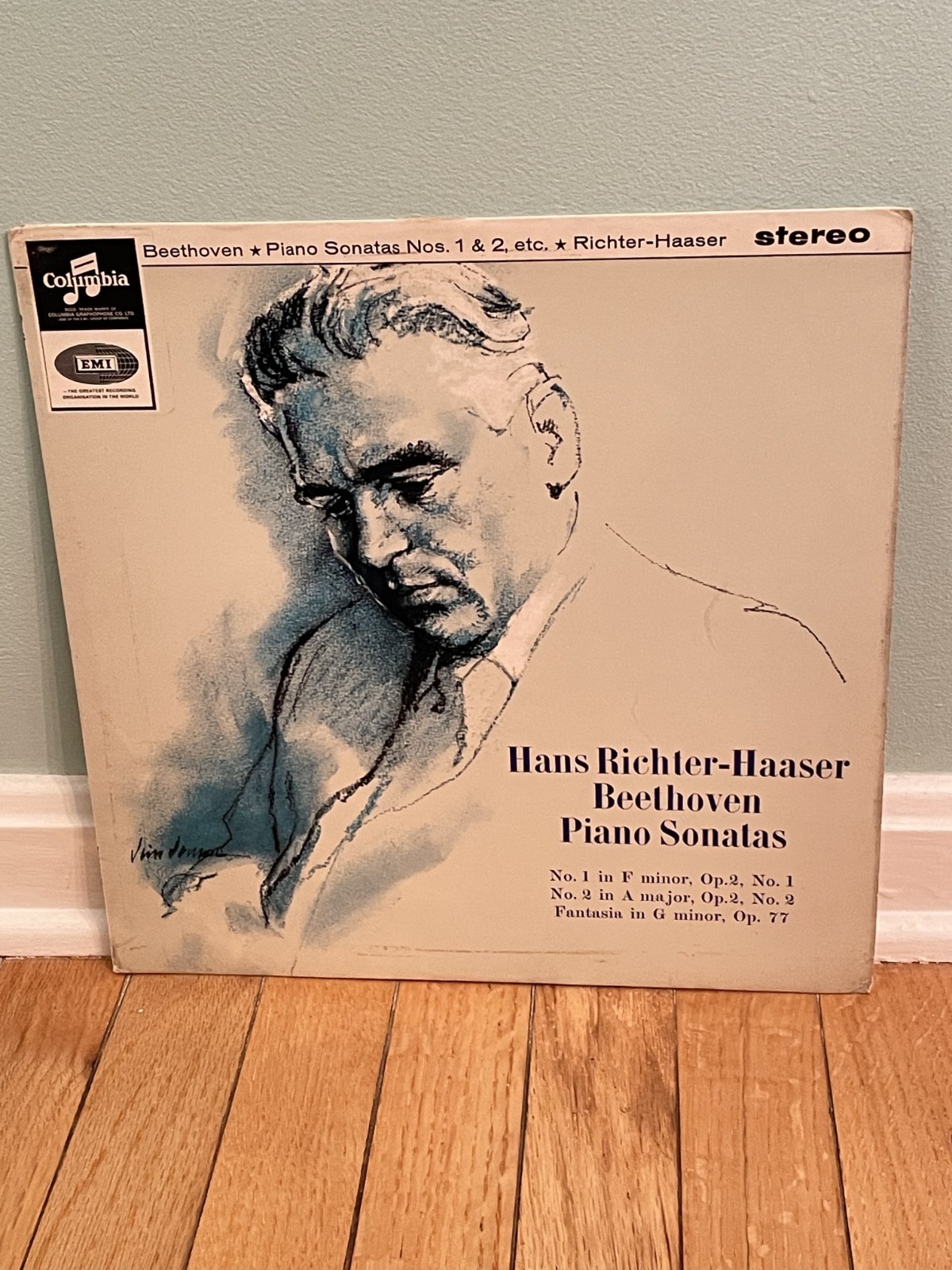BEETHOVEN Piano Sonatas 1&2 LP HANS RICHTER-HAASER Columbia Stereo SAX 2574 ED1
