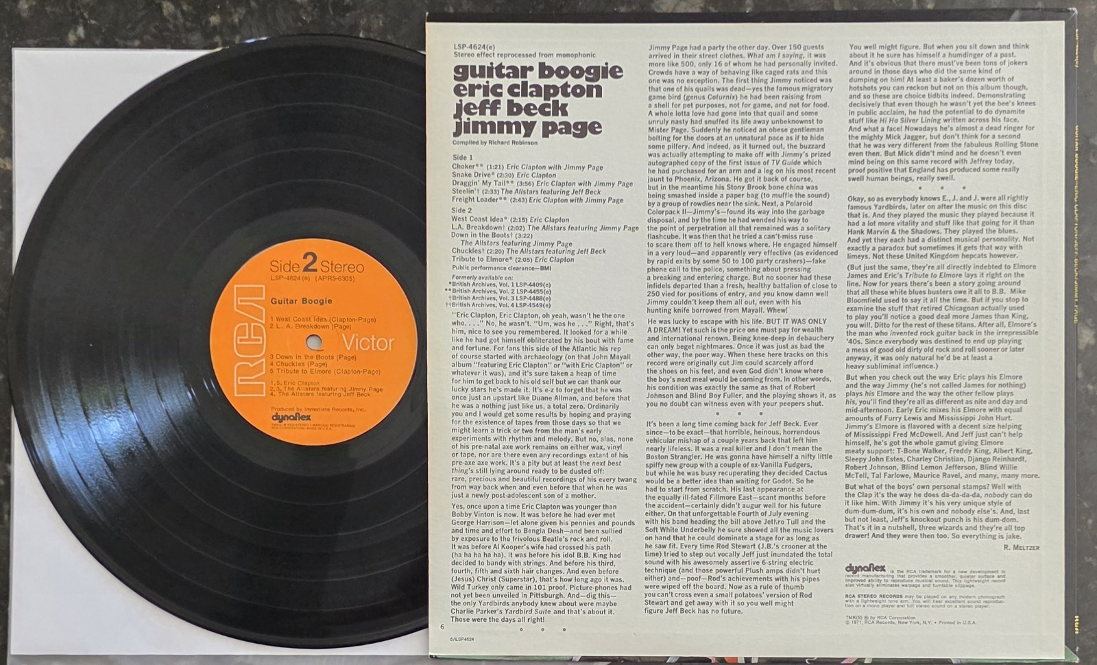 Clapton Beck Page ‎Guitar Boogie 1971 RCA LSP4624 Vinyl LP Vintage Record Blues