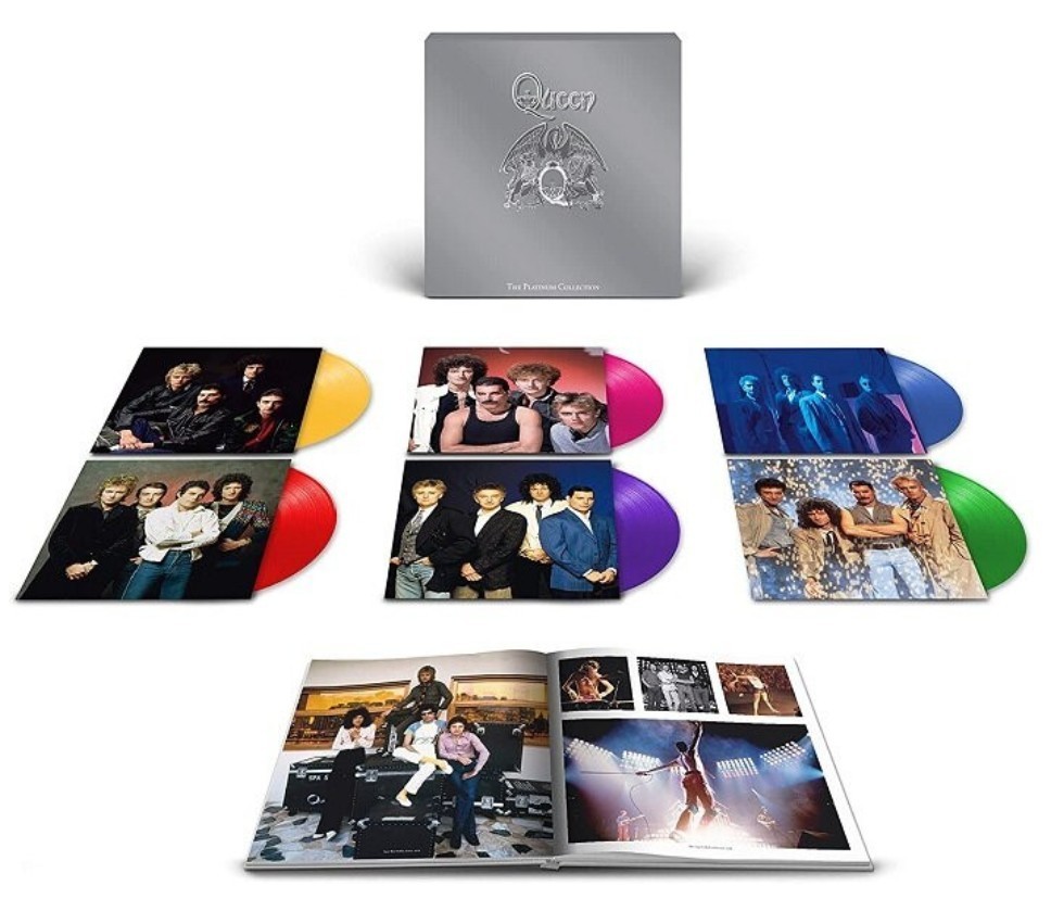 Queen The Platinum Collection Boxset Colored 6LP Vinyl Hard Cover Photo Book NEW