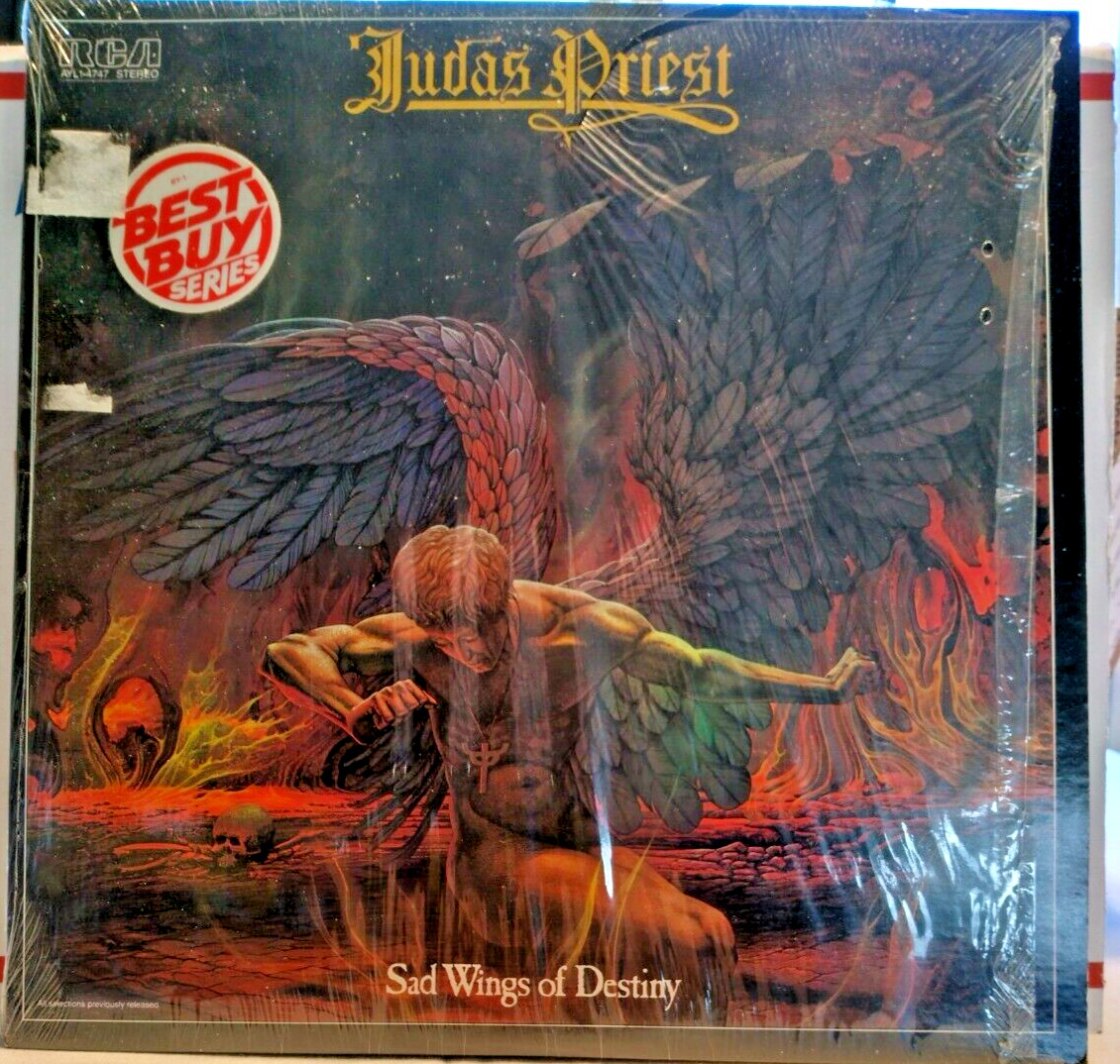 vintage 1983 JUDAS PRIEST Sad Wings of Destiny Vinyl LP AYL1-4747-A