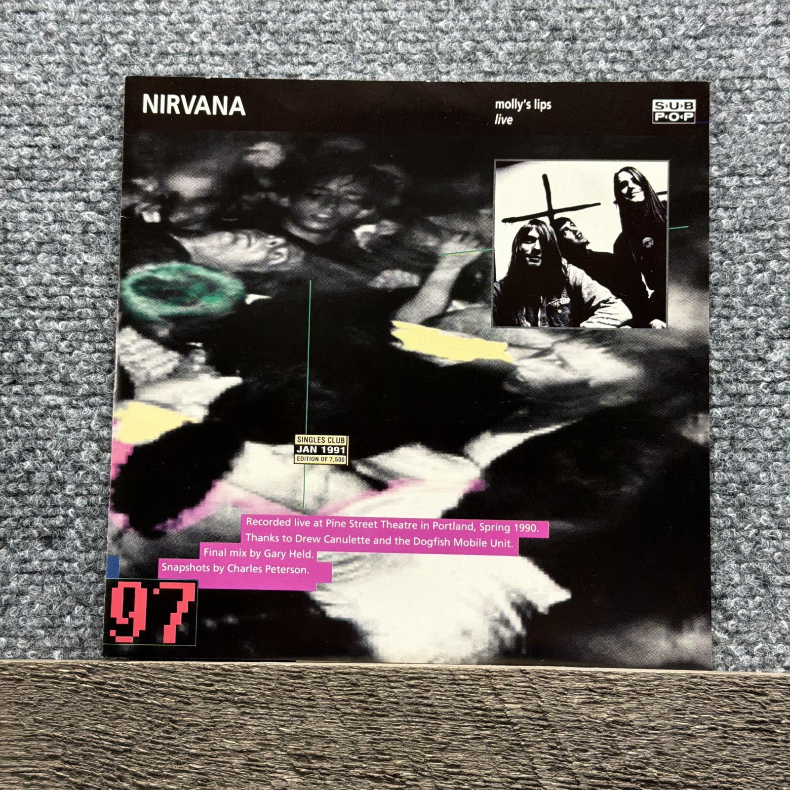 Nirvana The Fluid 7” Green Marbled Vinyl Sub Pop 1994 Never Played