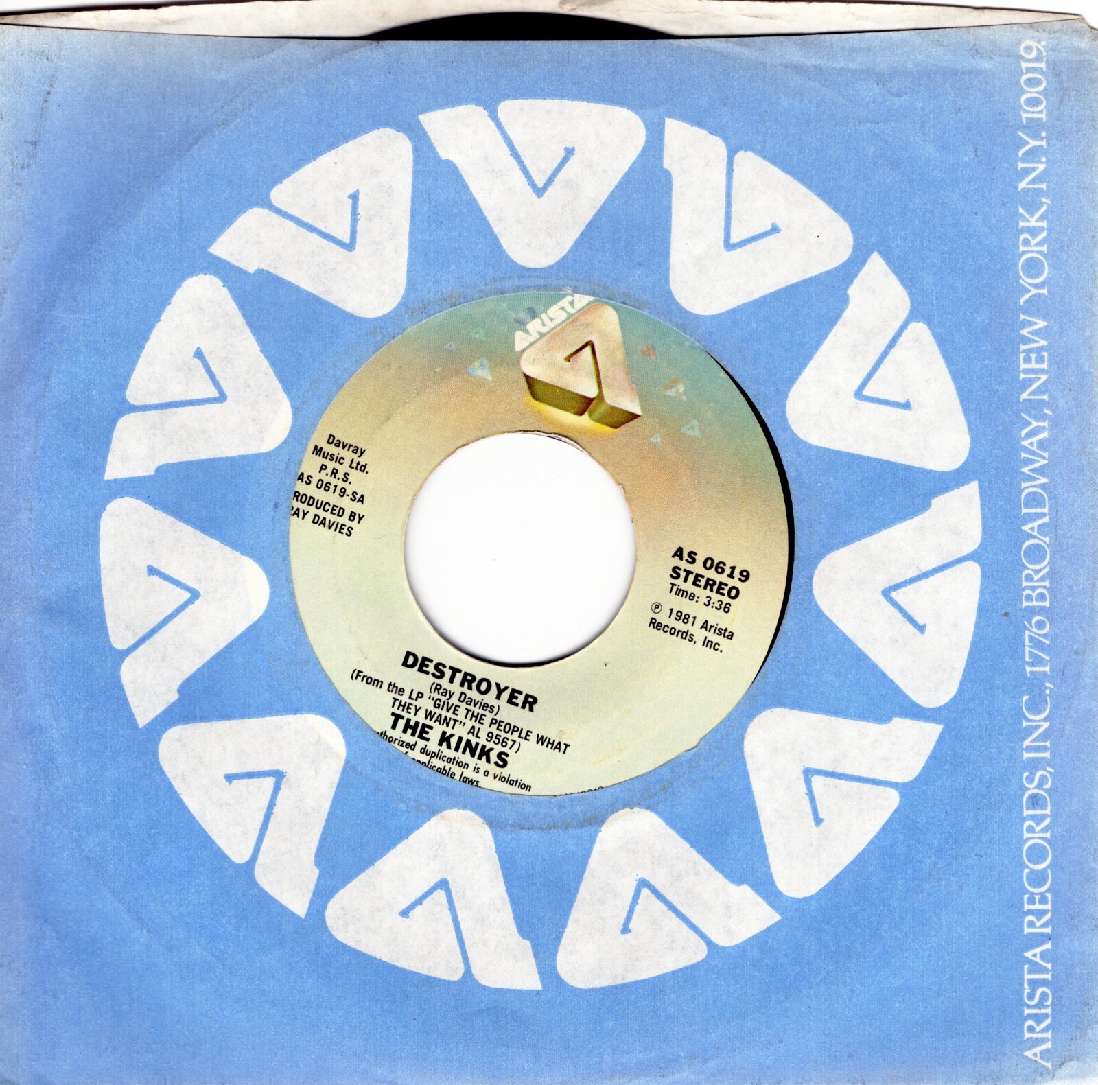 Kinks – Destroyer / Back To Front 7″ 45