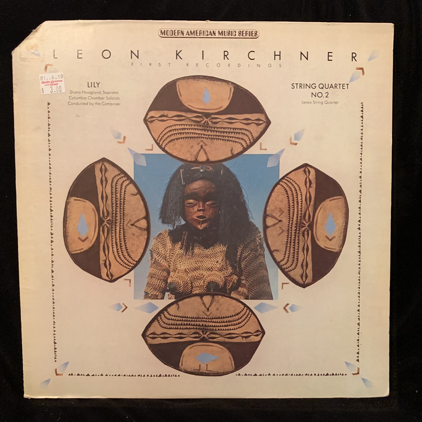 KIRCHNER Lily / String Quartet No. 2 – Electronics, LENOX QUT – COLUMBIA ST LP