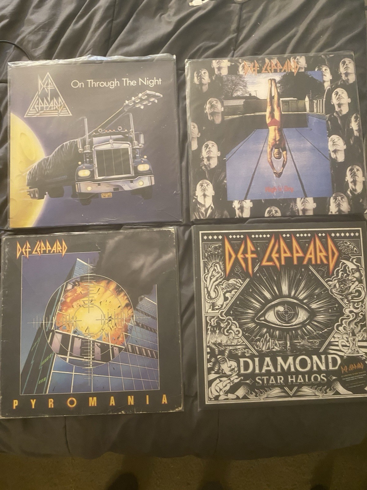 DEF LEPPARD – Lot Of 4 LPs Including On Through The Night, H n Dry, Pyromania