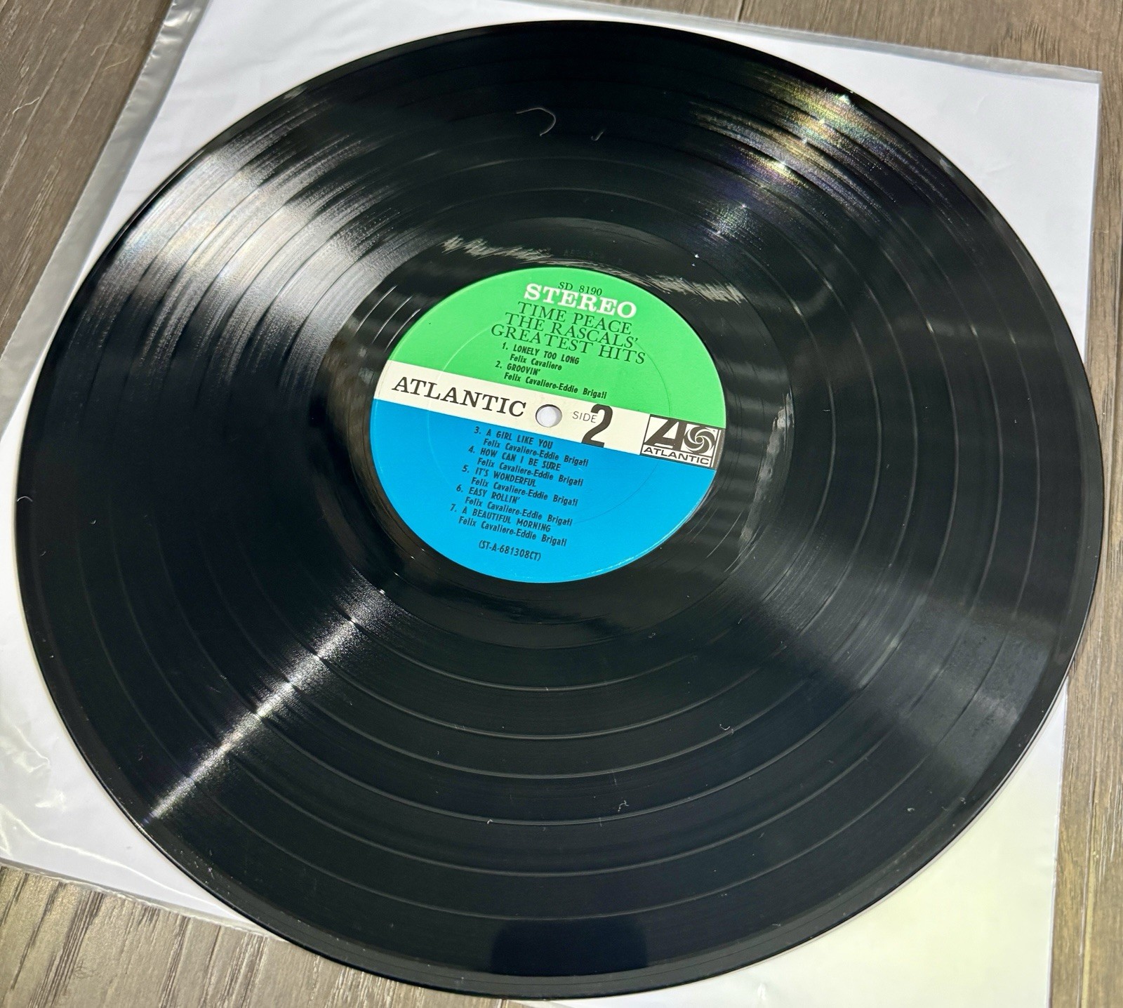 The Rascals Time Peace Greatest Hits LP 1968 Atlantic SD 8190 VG/VG