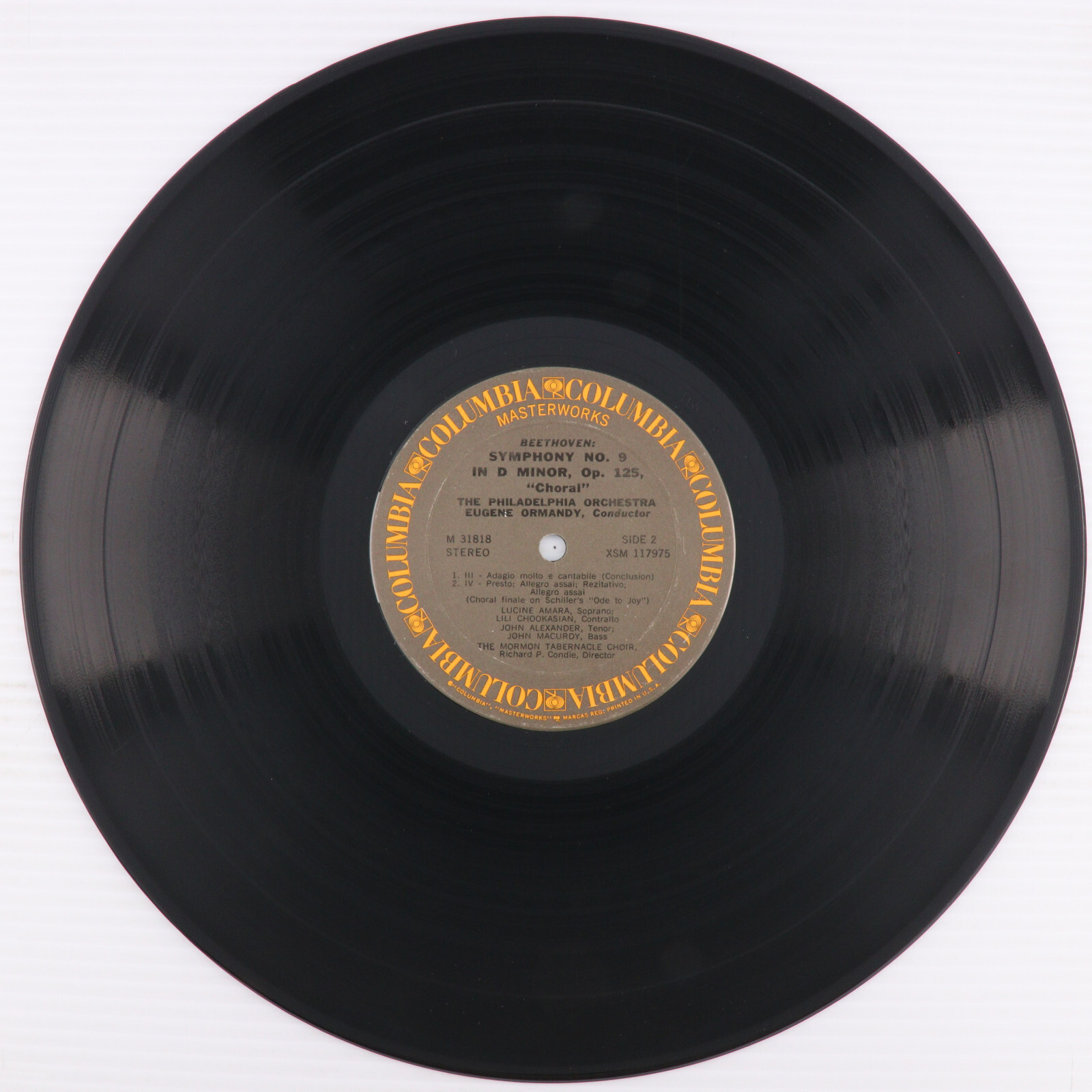 Beethoven / Ormandy – Symphony No. 9 In D Minor, Op. 125 1973 LP Record M 31818