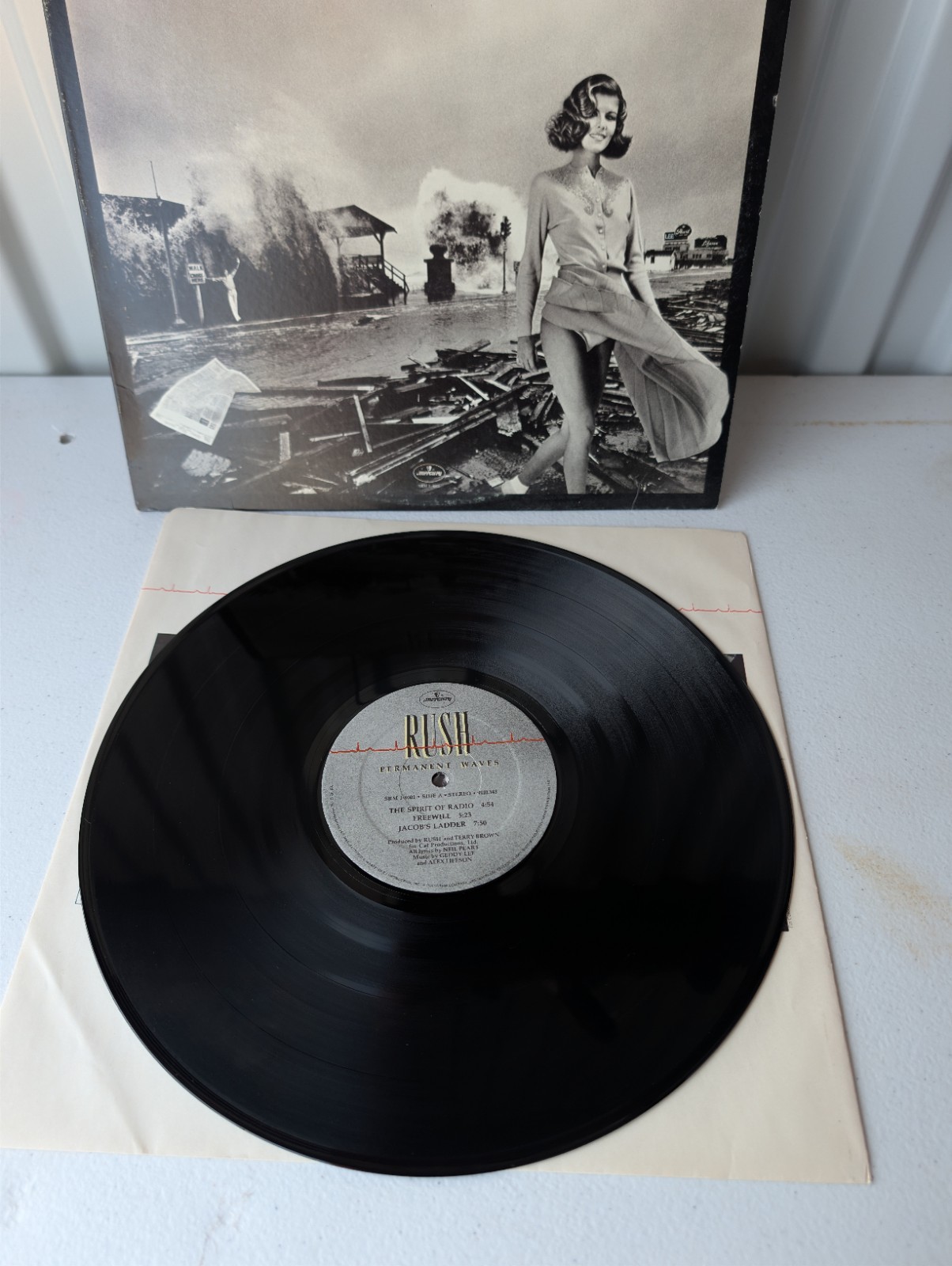 Rush ‎– Permanent Waves LP 1980 Mercury ‎– SRM-1-4001 – Vinyl Record Album